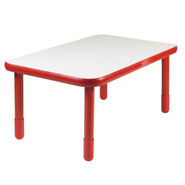 BASELINE 48" x 30" Rectangular Table - Candy Apple Red with 22" Legs