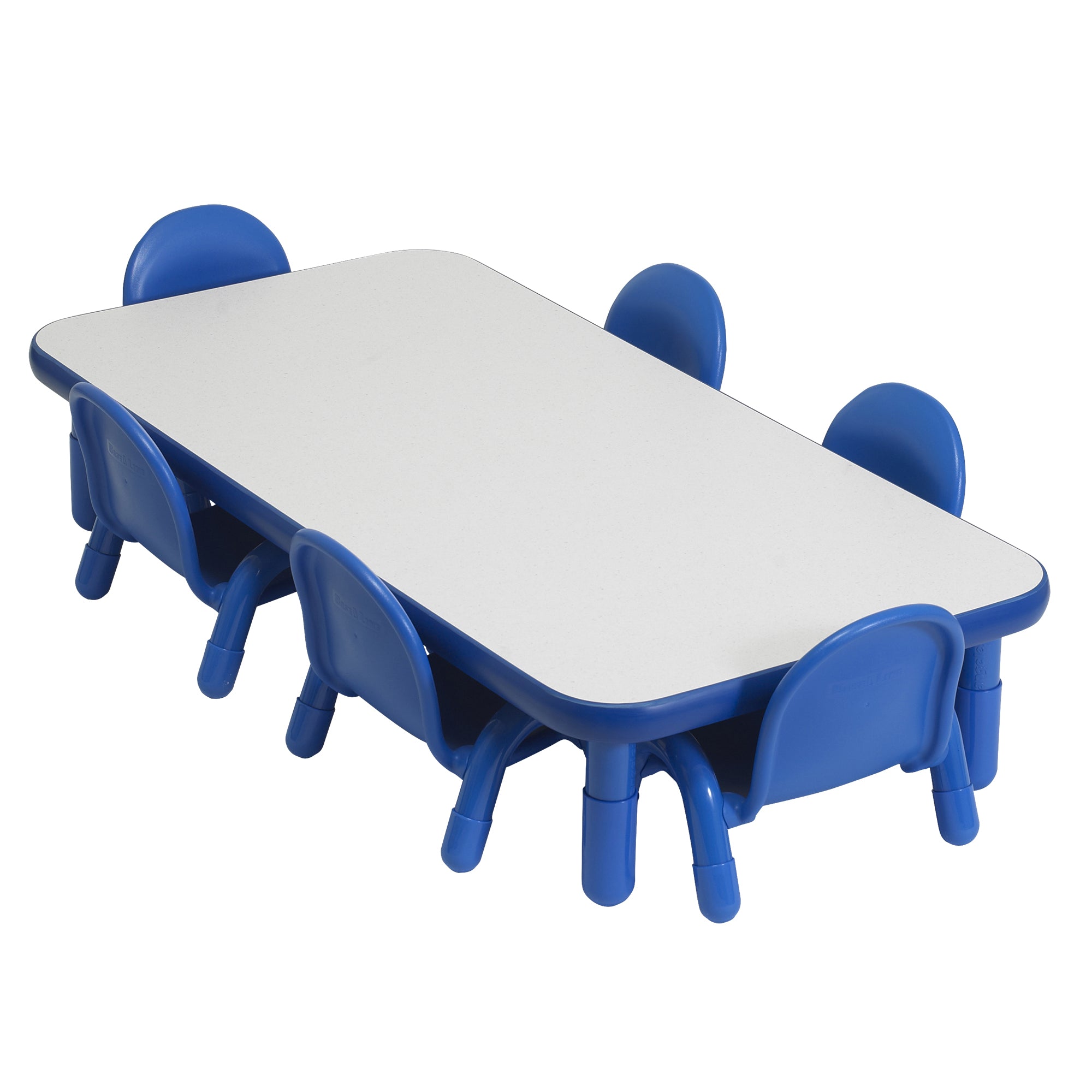 BASELINE Toddler 60" x 30" Rectangular Table & Chair Set - Solid Royal Blue