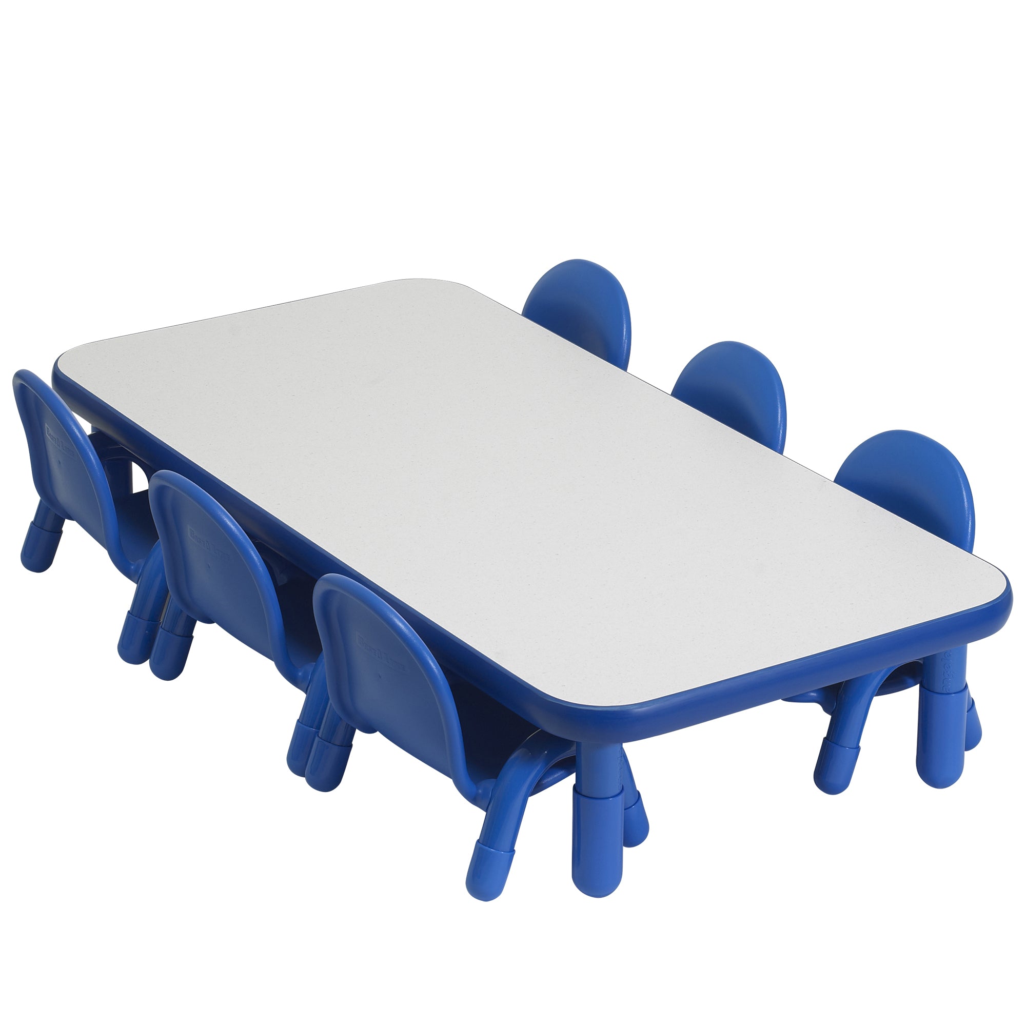 BASELINE Toddler 60" x 30" Rectangular Table & Chair Set - Solid Royal Blue