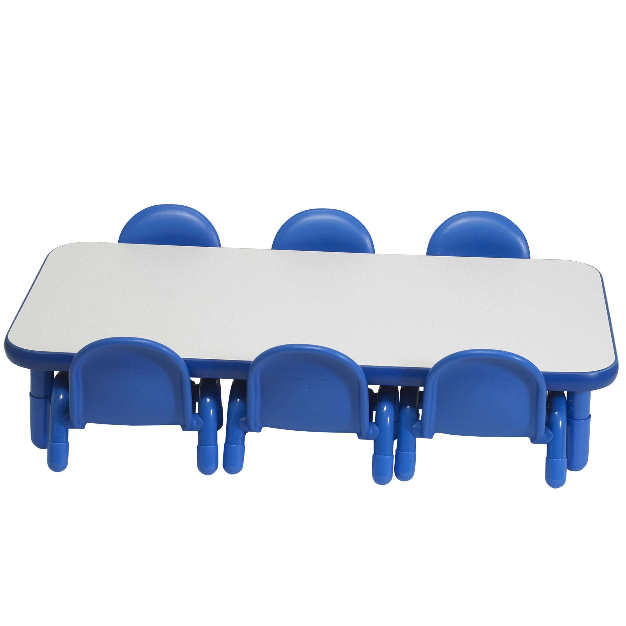 BASELINE Toddler 60" x 30" Rectangular Table & Chair Set - Solid Royal Blue