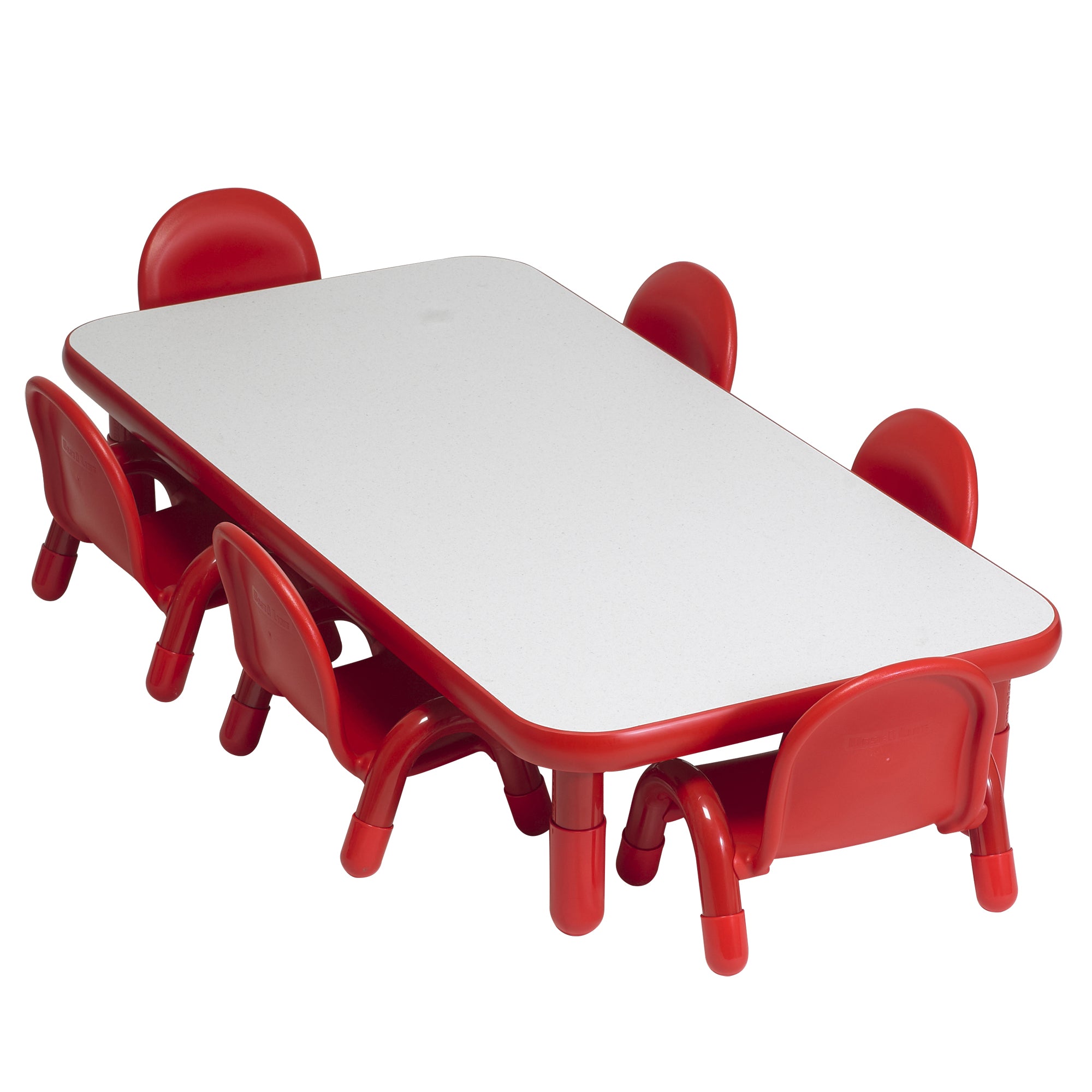 BASELINE Toddler 60"x30" Table & Chair Set - Solid Red