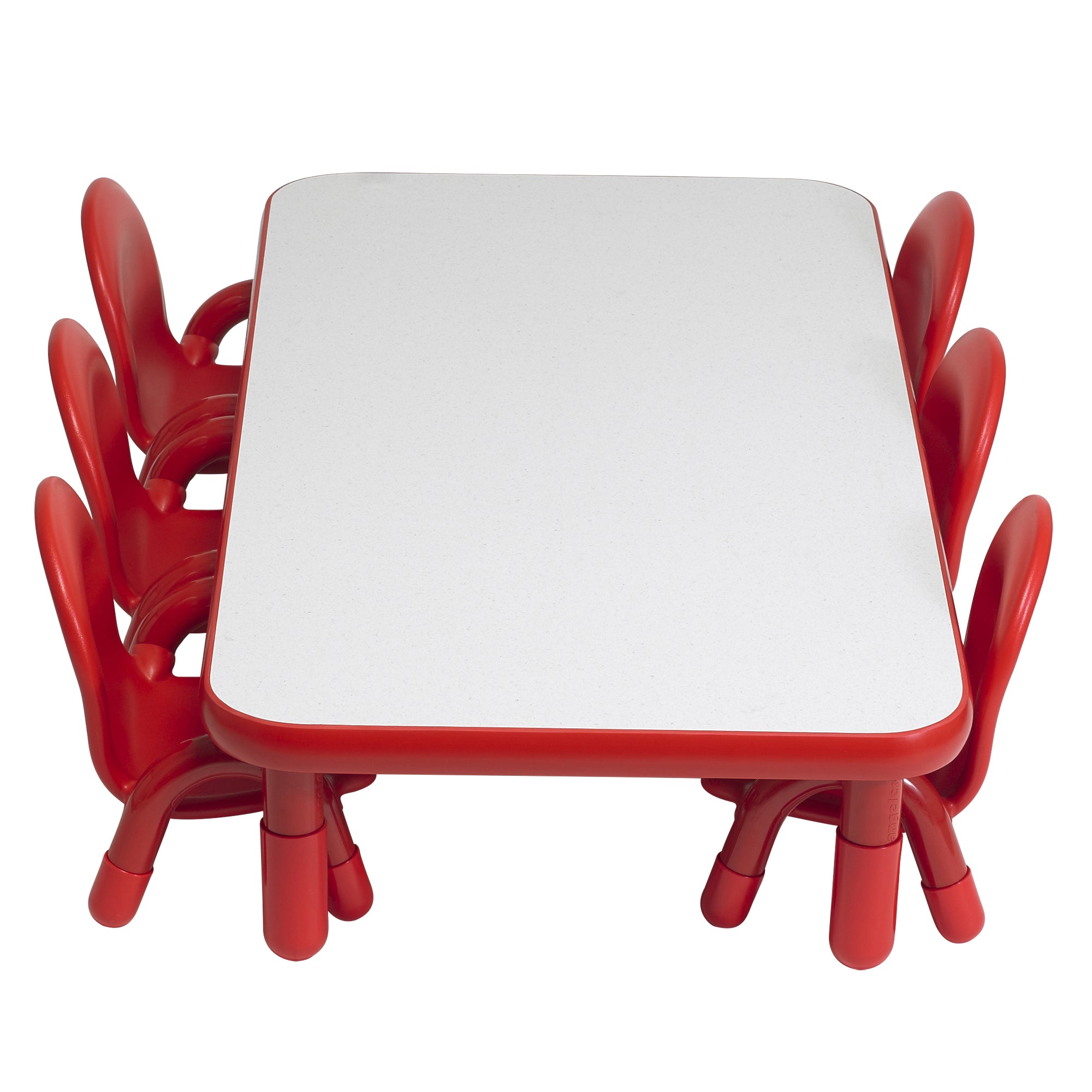 BASELINE Toddler 60"x30" Table & Chair Set - Solid Red