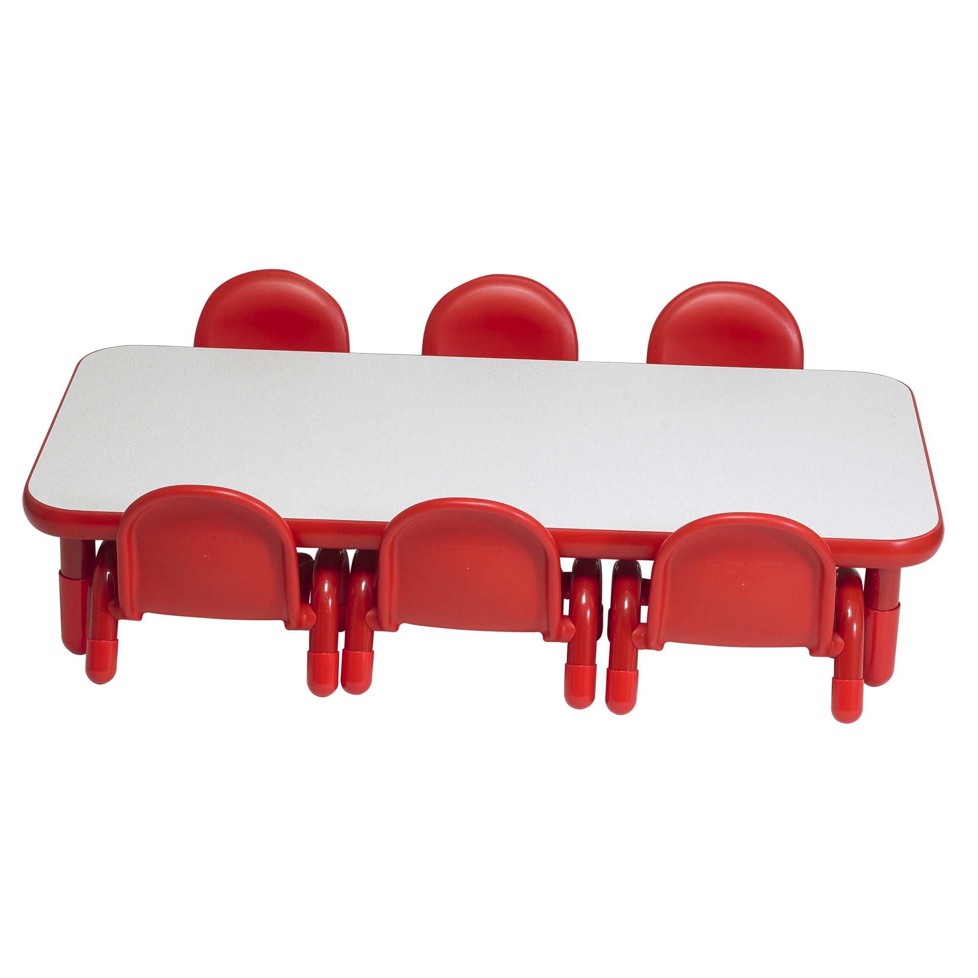 BASELINE Toddler 60"x30" Table & Chair Set - Solid Red