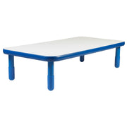 BASELINE 60" x 30" Rectangular Table - Royal Blue with 14" Legs