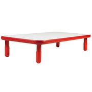 BASELINE 60" x 30" Rectangular Table - Candy Apple Red with 12" Legs