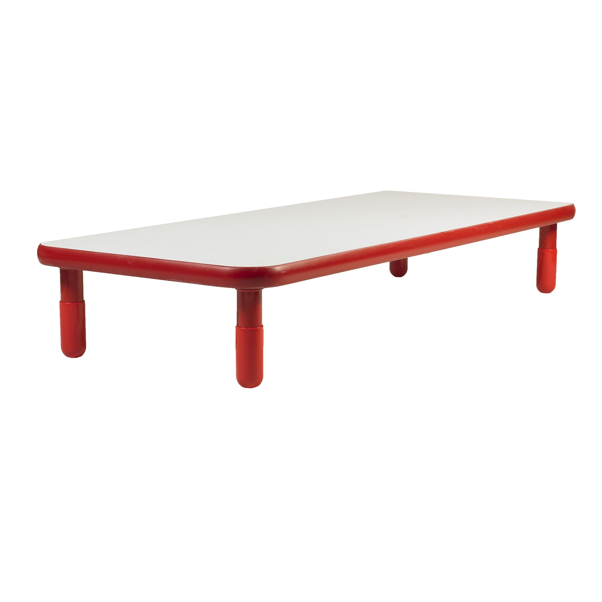 BASELINE 72" x 30" Rectangular Table - Candy Apple Red with 12" Legs