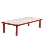BASELINE 72" x 30" Rectangular Table - Candy Apple Red with 16" Legs