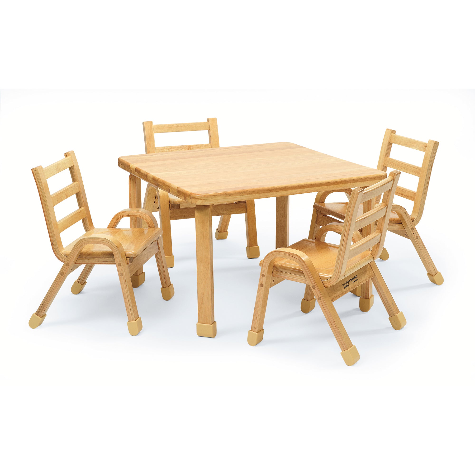 NaturalWood Collection Preschool Square Table & Chair Set