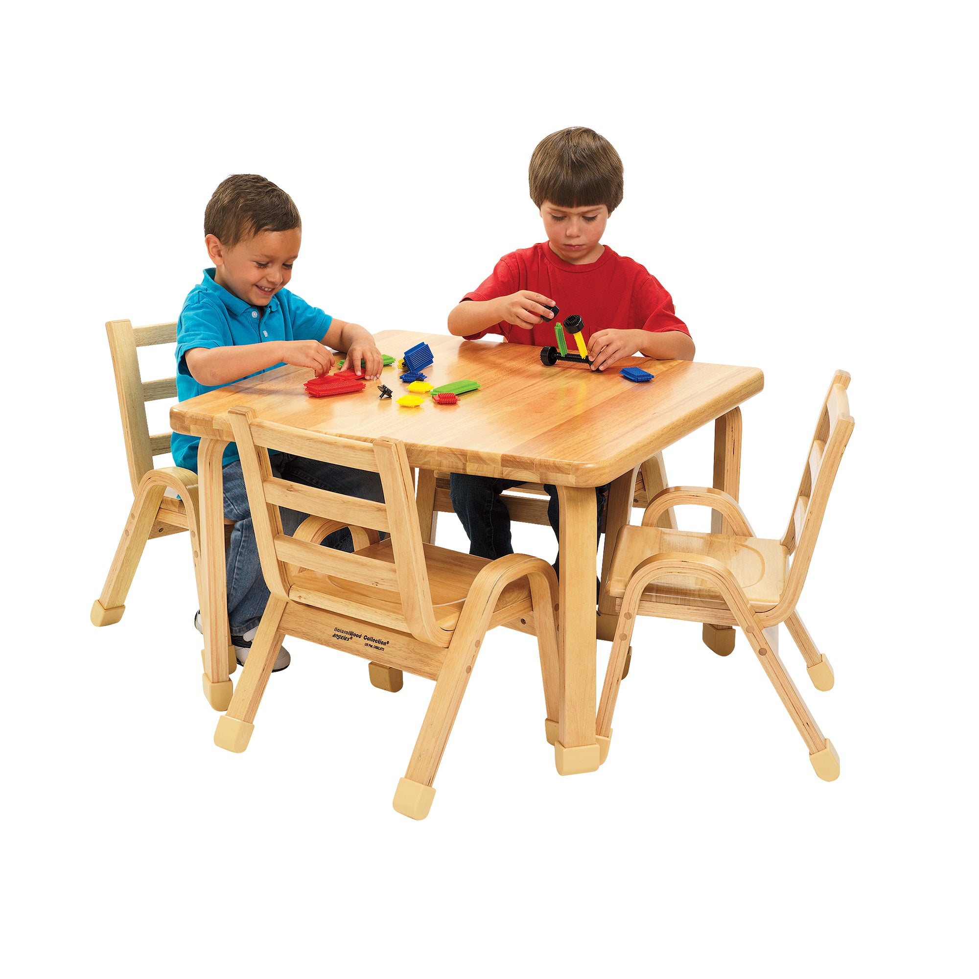 NaturalWood Collection Preschool Square Table & Chair Set