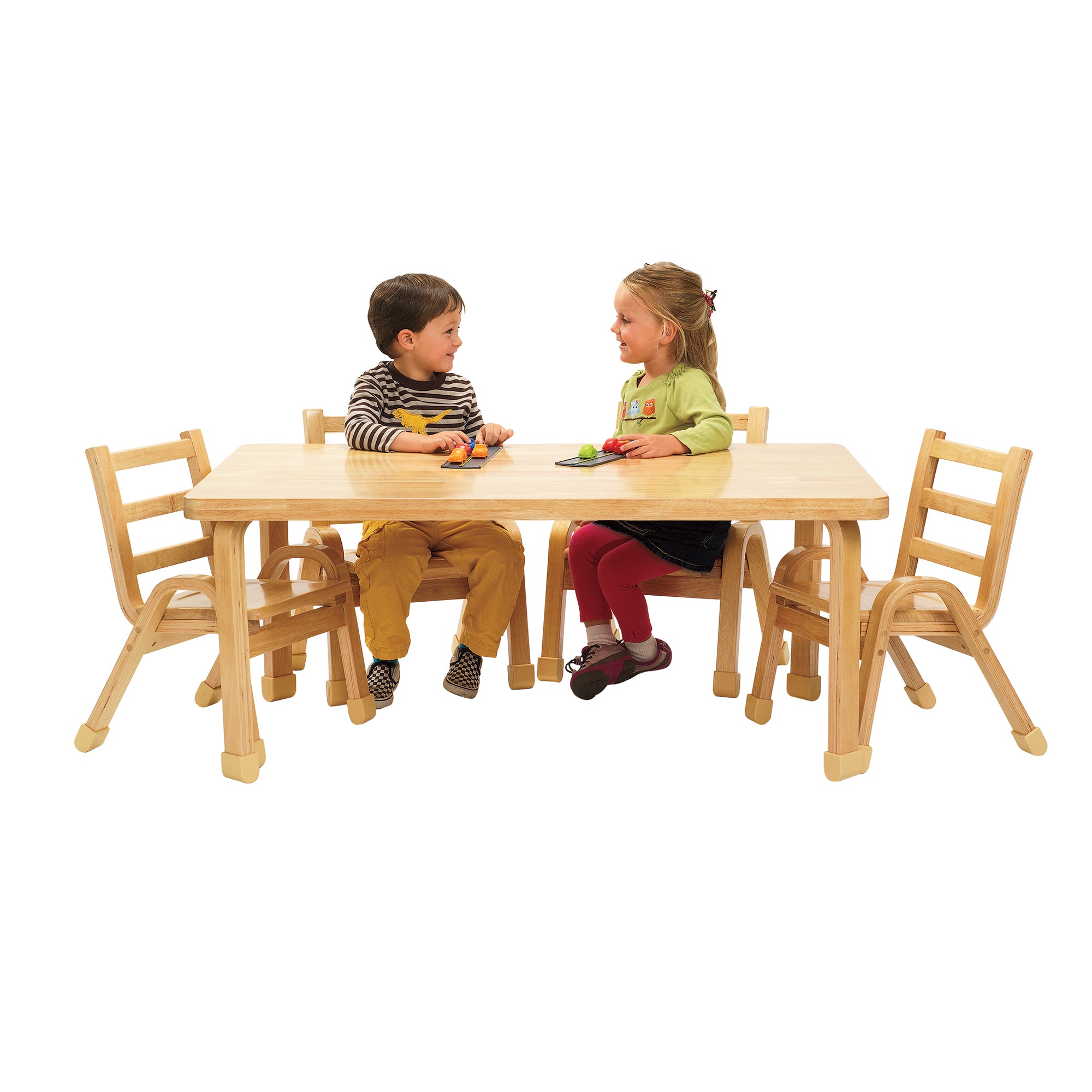 NaturalWood Collection Preschool Rectangle Table & Chair Set