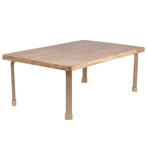 Rectangle NaturalWood Table Top with 18" Legs