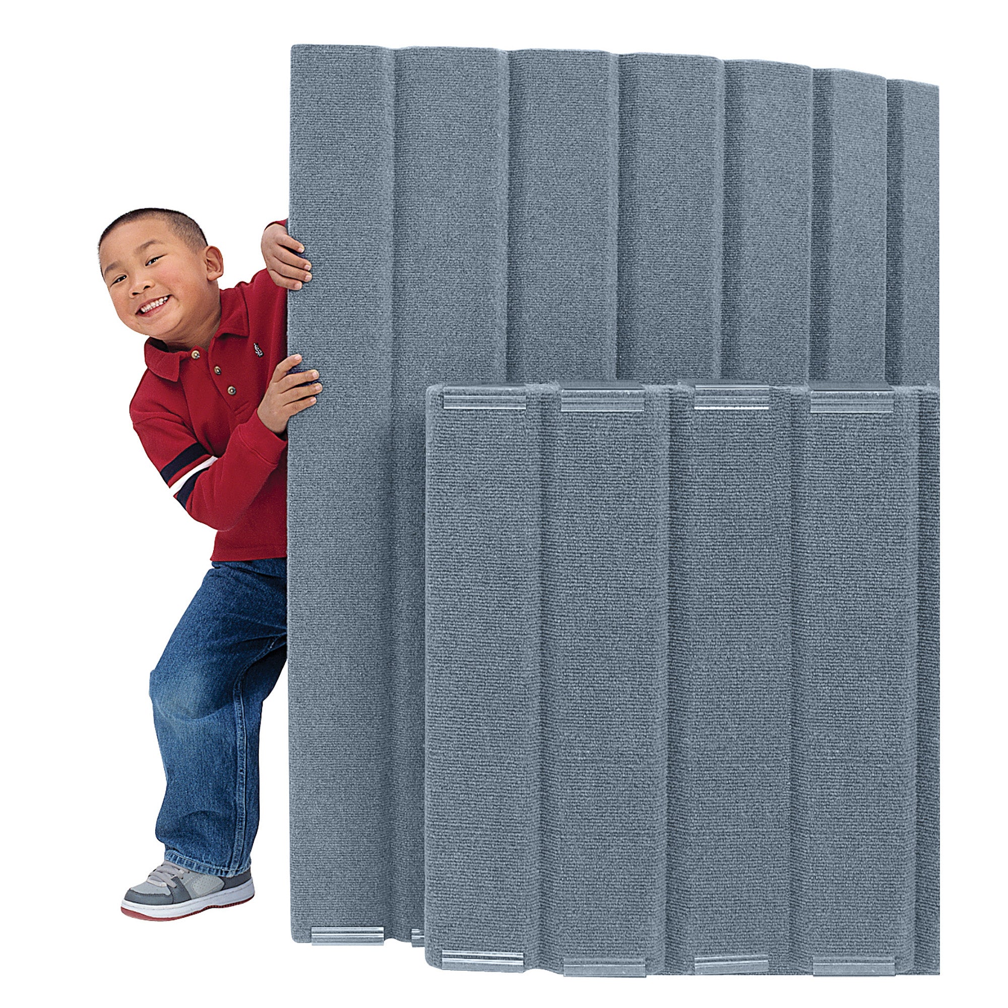 Quiet Divider with Sound Sponge 30" x 10' Wall - Slate Blue