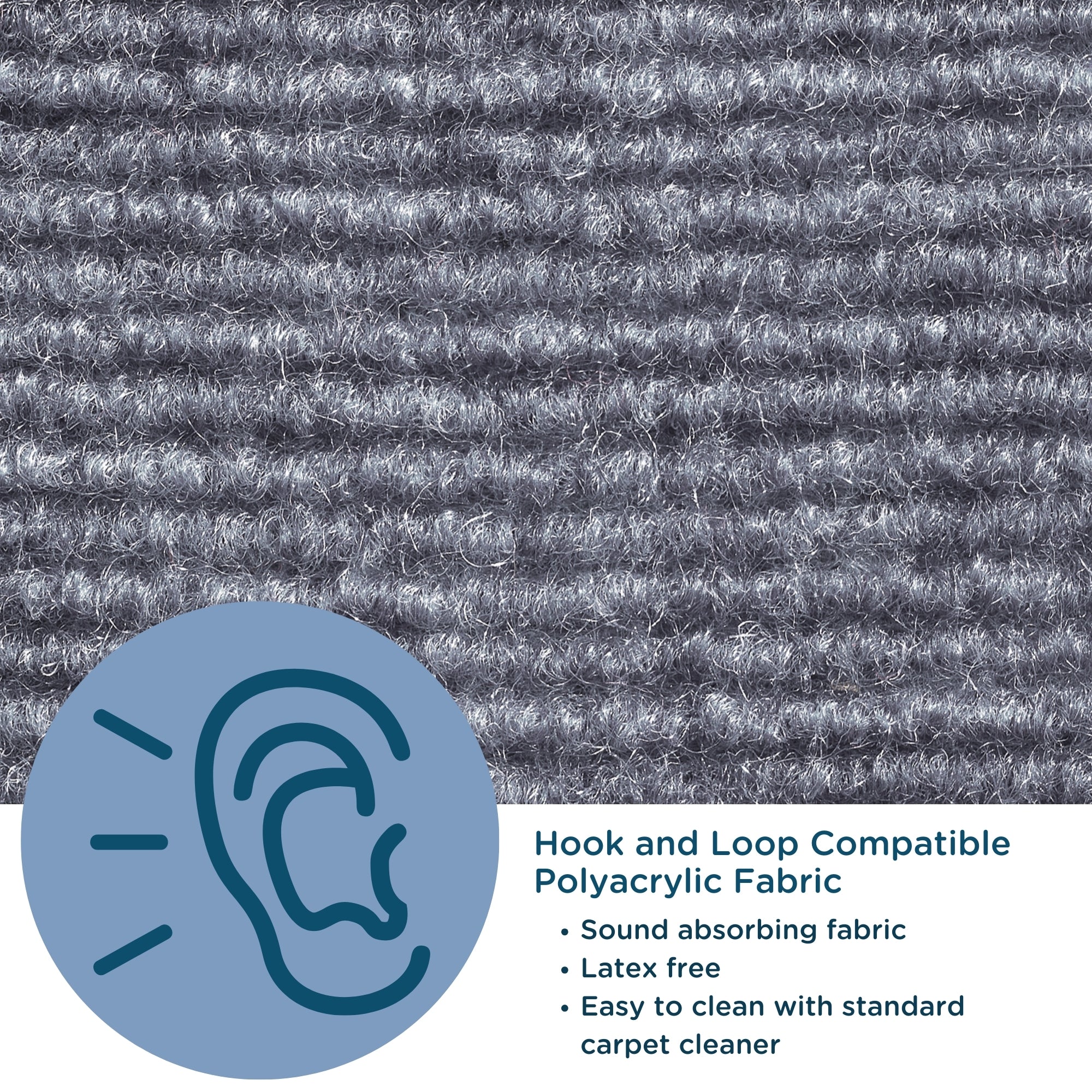Quiet Divider with Sound Sponge 48" x 6' Wall - Slate Blue