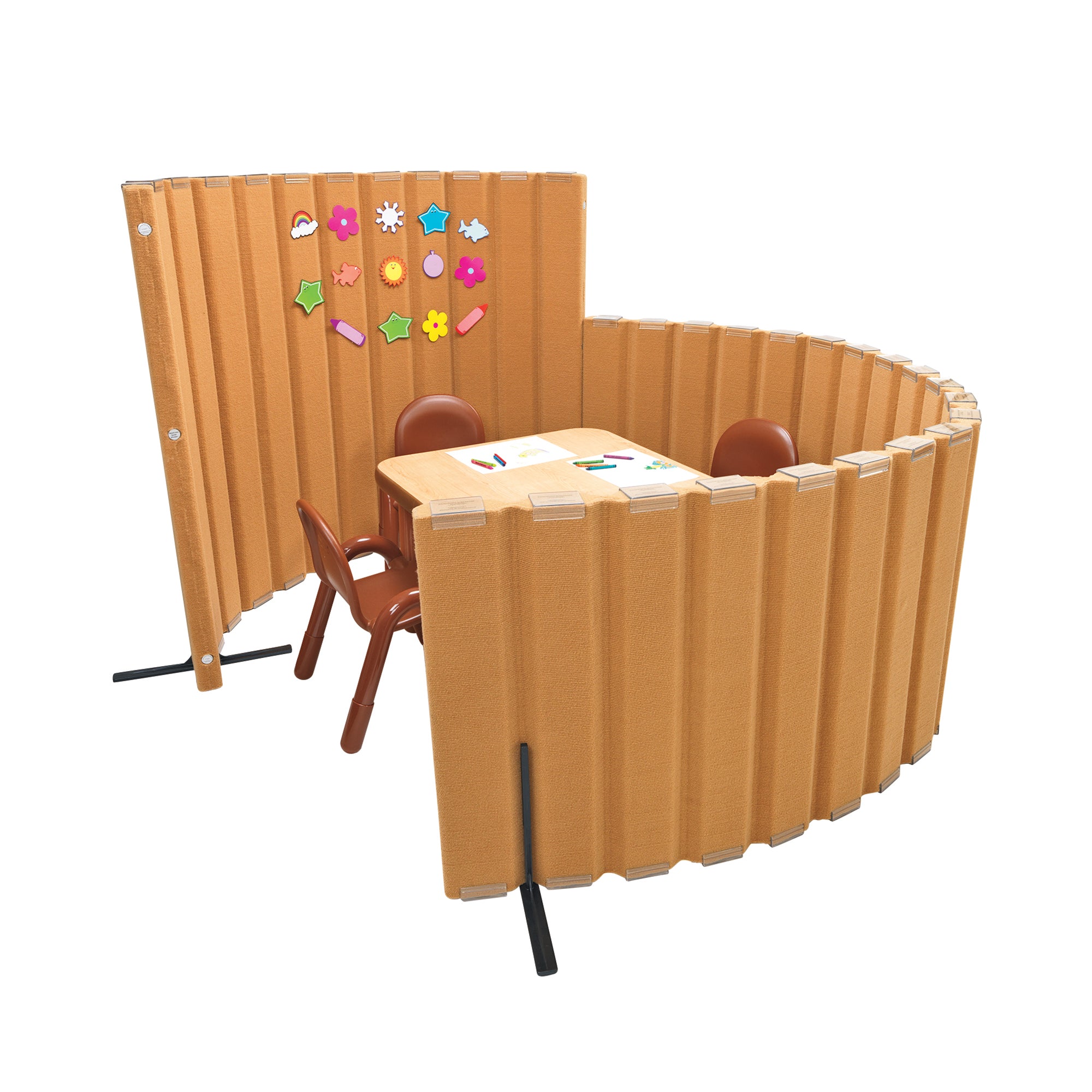 Quiet Divider with Sound Sponge 30" x 6' Wall - Natural Tan