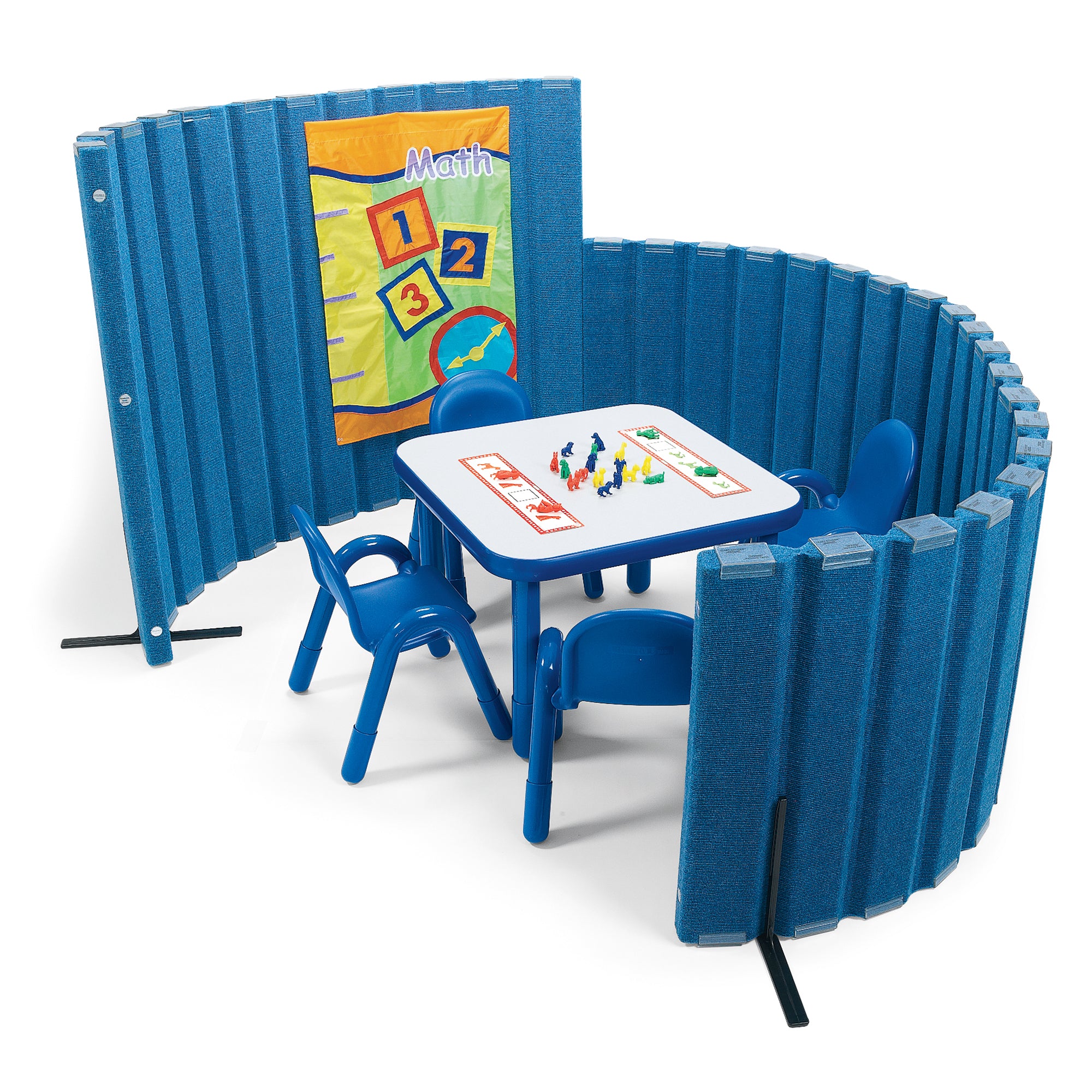 Quiet Divider with Sound Sponge 30" x 10' Wall - Blueberry