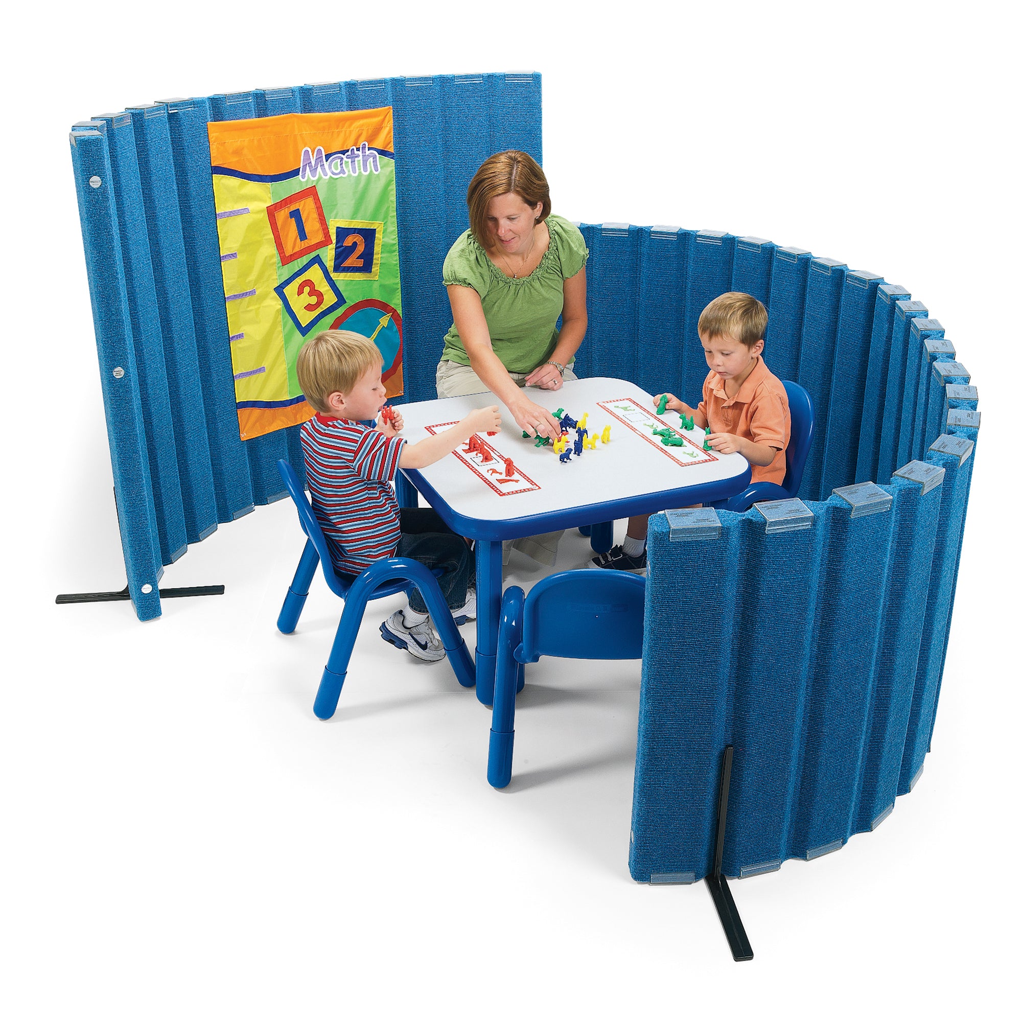 Quiet Divider with Sound Sponge 48" x 6' Wall - Blueberry