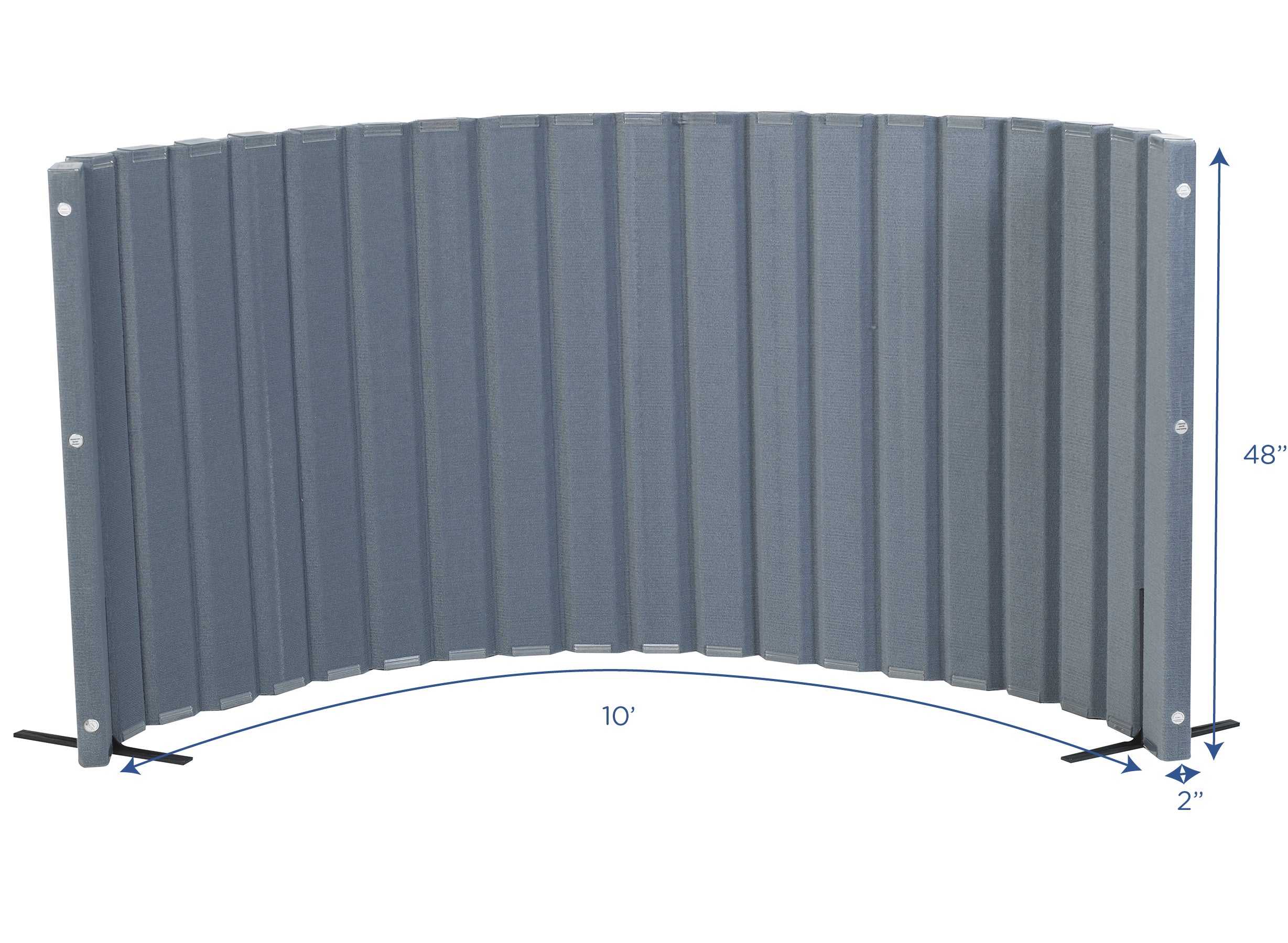 Quiet Divider with Sound Sponge 48" x 10' Wall - Slate Blue