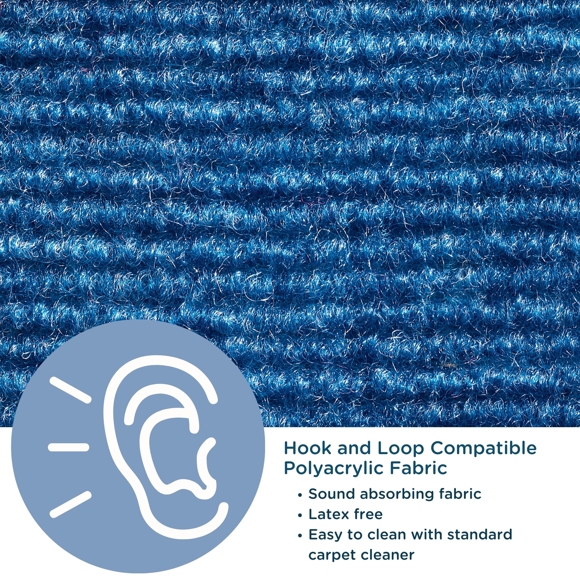 Quiet Divider with Sound Sponge 48" x 10' Wall - Blueberry