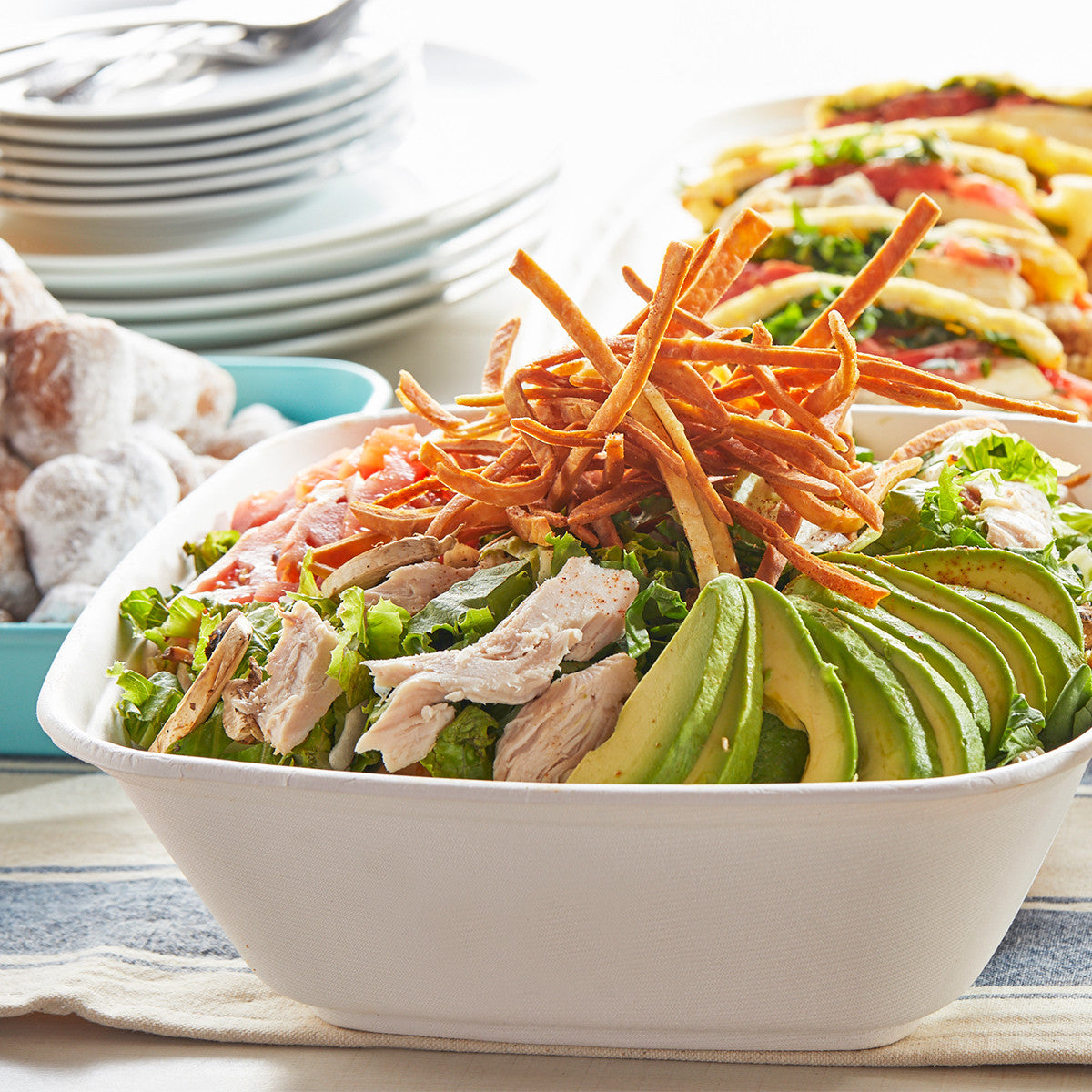 Vanguard™ Regalia™ Renewable & Compostable Lined Molded Fiber Bowls – 80oz - Case of 100