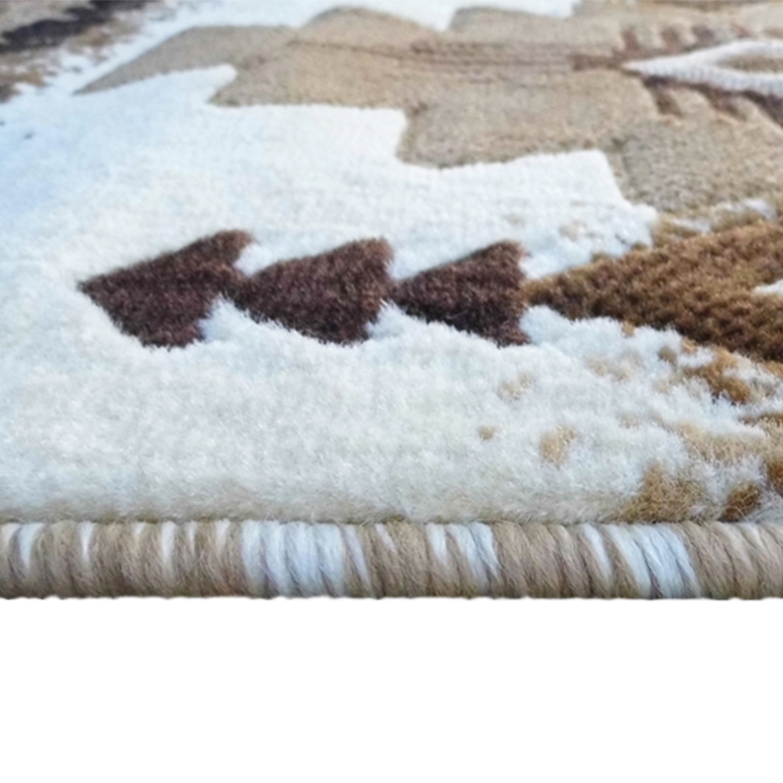 Mohave Collection 2' x 3' Ivory Traditional Southwestern Style Area Rug - Olefin Fibers with Jute Backing