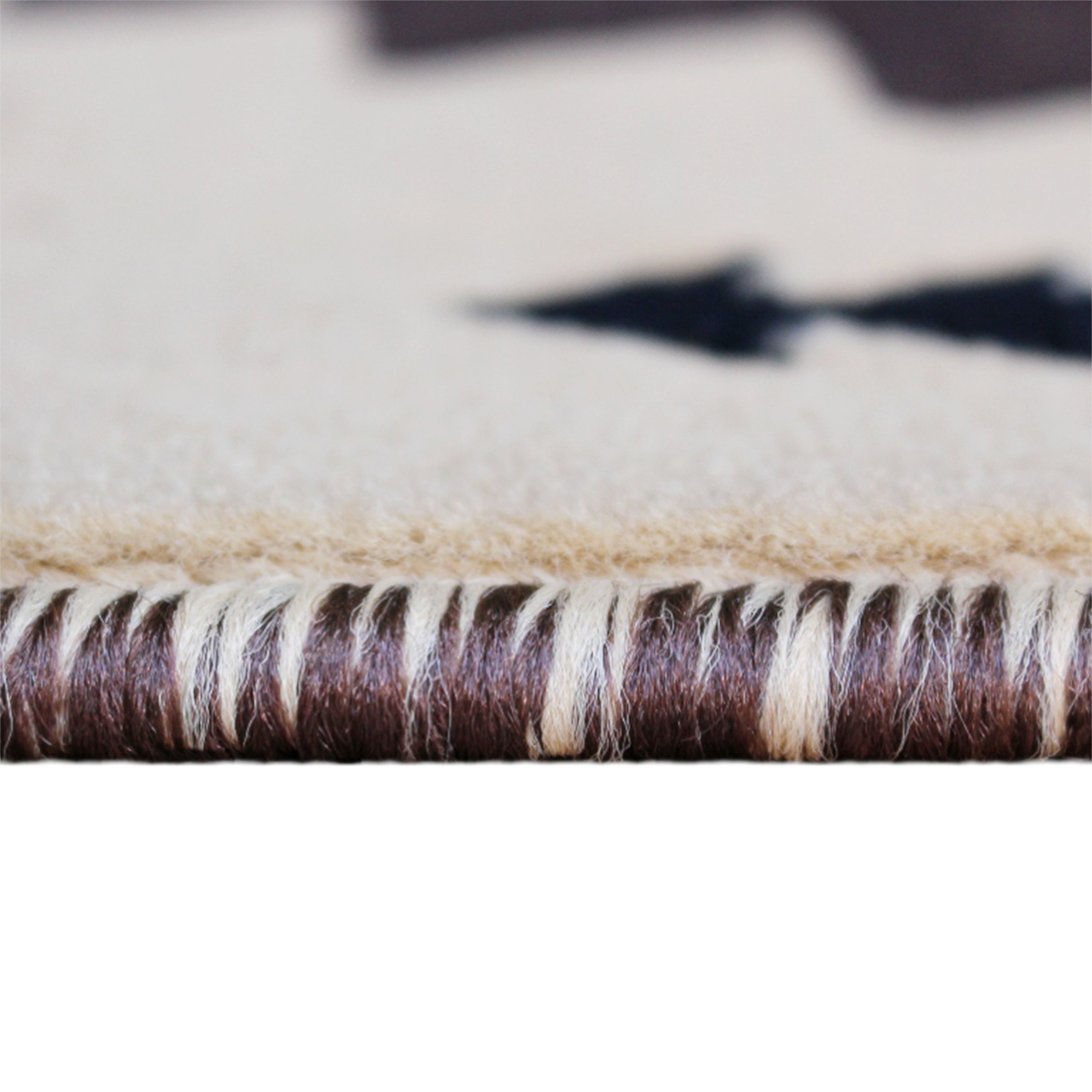 Mohave Collection 3' x 16' Brown Traditional Southwestern Style Area Rug - Olefin Fibers with Jute Backing