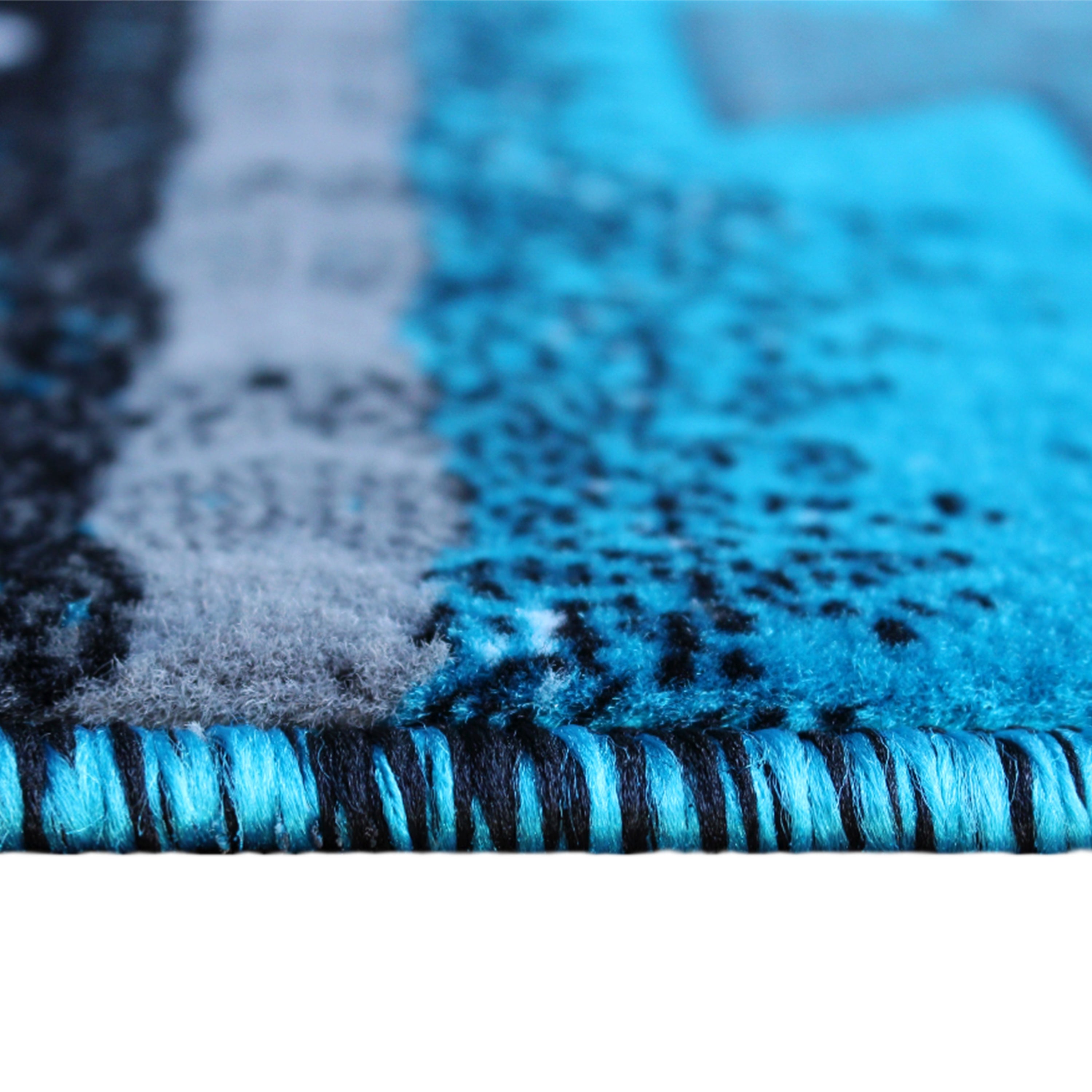 Mohave Collection 2' x 3' Turquoise Traditional Southwestern Style Area Rug - Olefin Fibers with Jute Backing