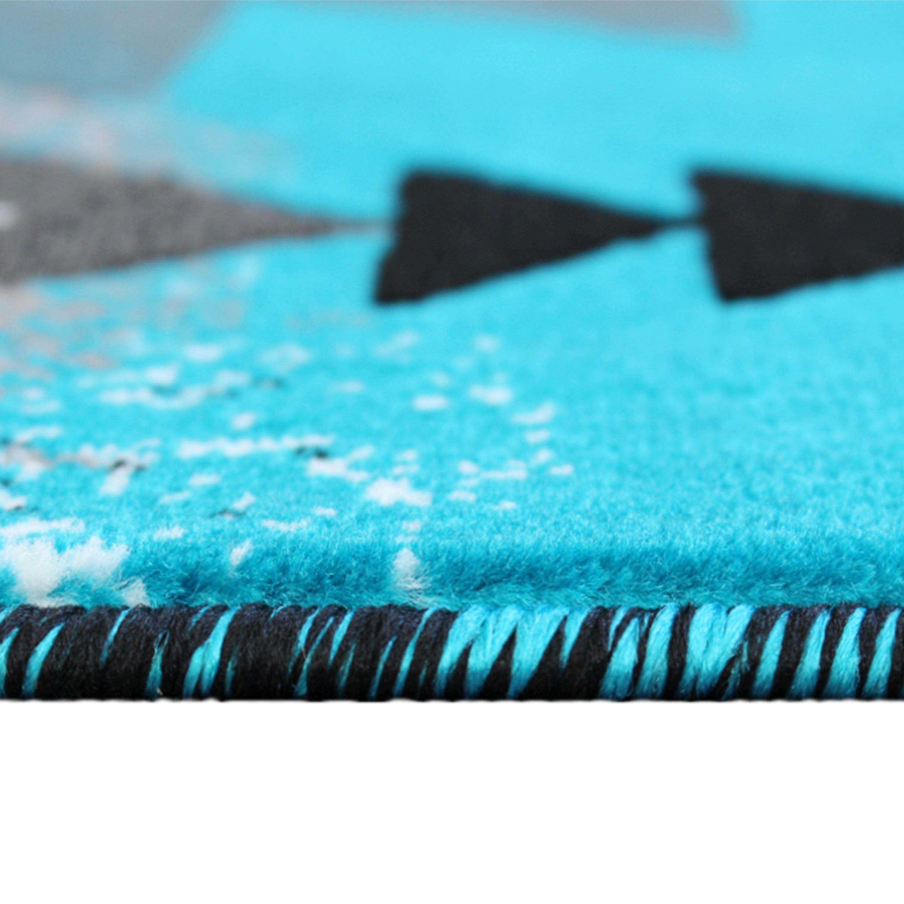 Mohave Collection 5' x 7' Turquoise Traditional Southwestern Style Area Rug - Olefin Fibers with Jute Backing