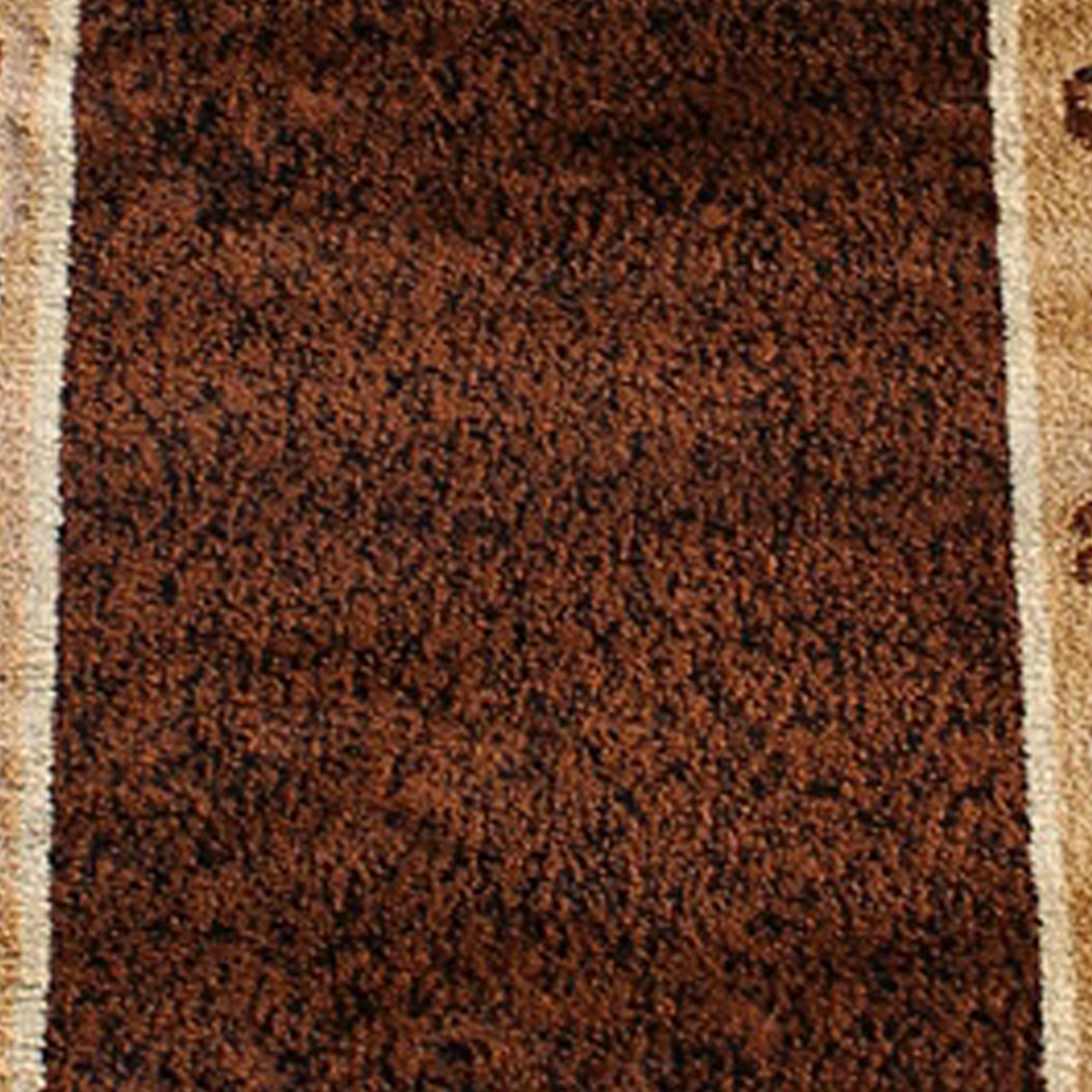 Williams Collection 2' x 11' Brown Western Inspired Runner Area Rug for Indoor Use