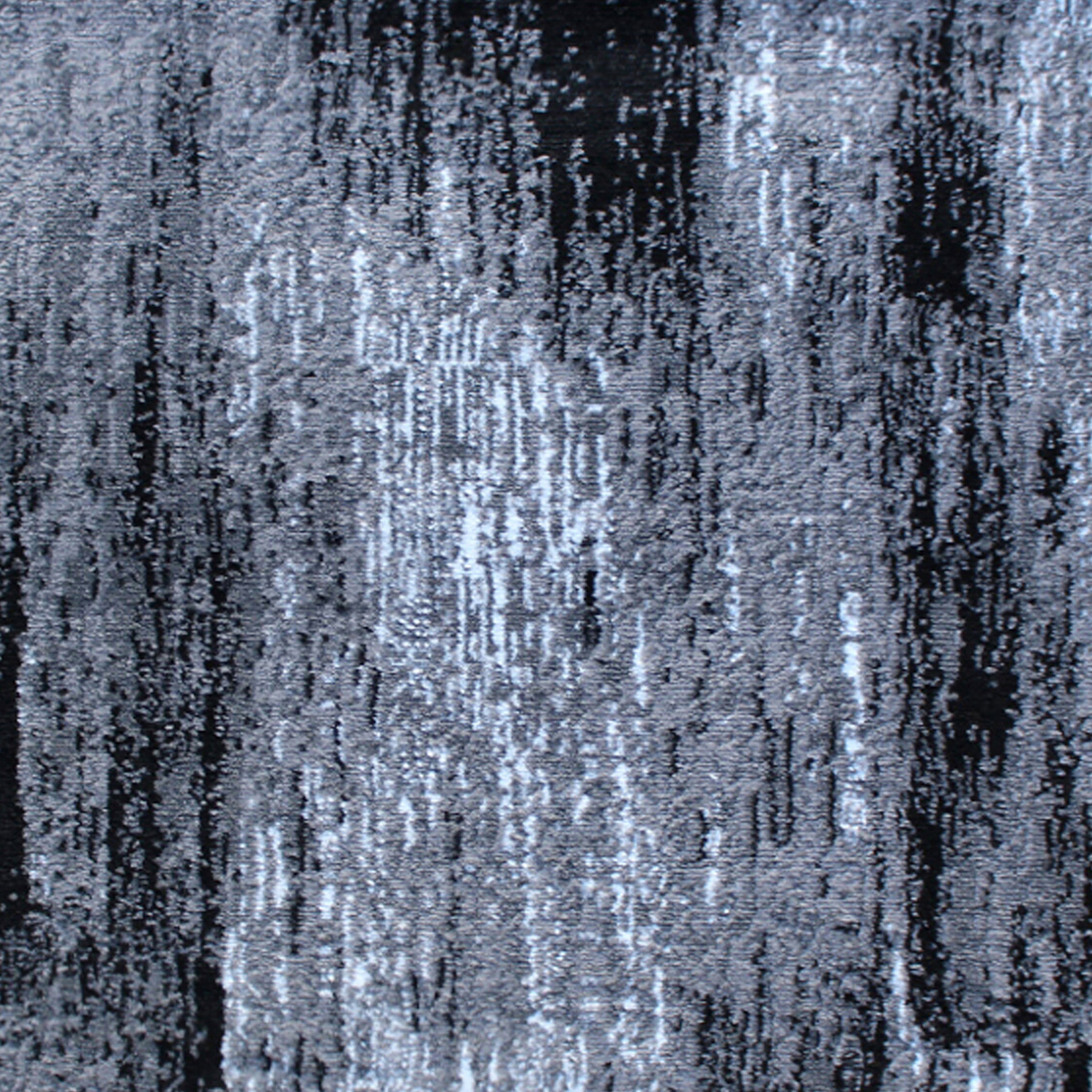 Rylan Collection 2' x 7' Gray Abstract Area Rug - Olefin Rug with Jute Backing for Hallway, Entryway, Bedroom, Living Room