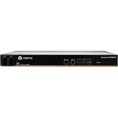 Vertiv Avocent ACS8000 Serial Console, 48 Port Serial Console Server, Remote Data Center and Out of Band Management, USB Connectivity and Port Sensor, Dual AC Power (ACS8048DAC-400), Black