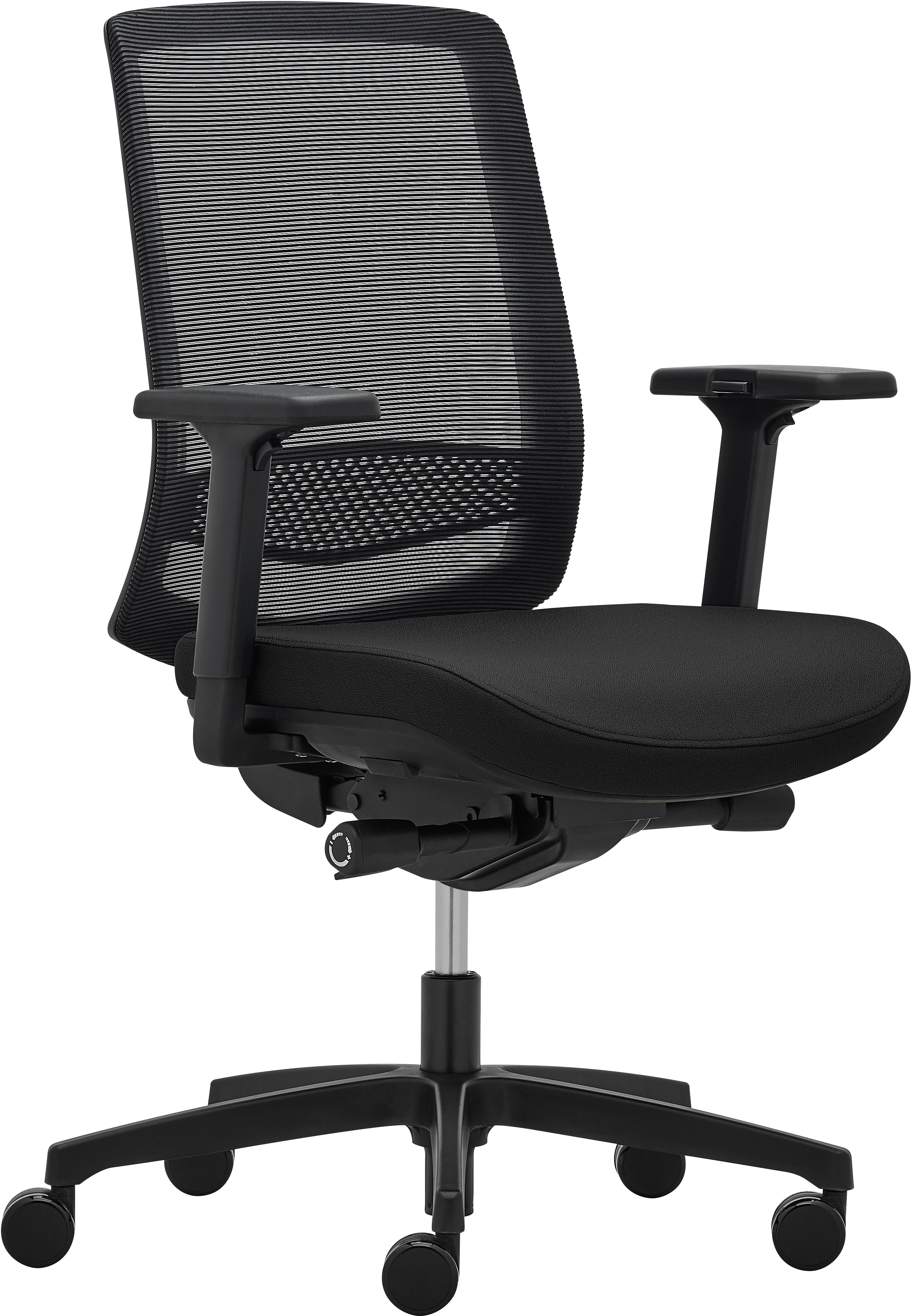 Adapt Multifunctional Mid Back Swivel Office Chair - Black