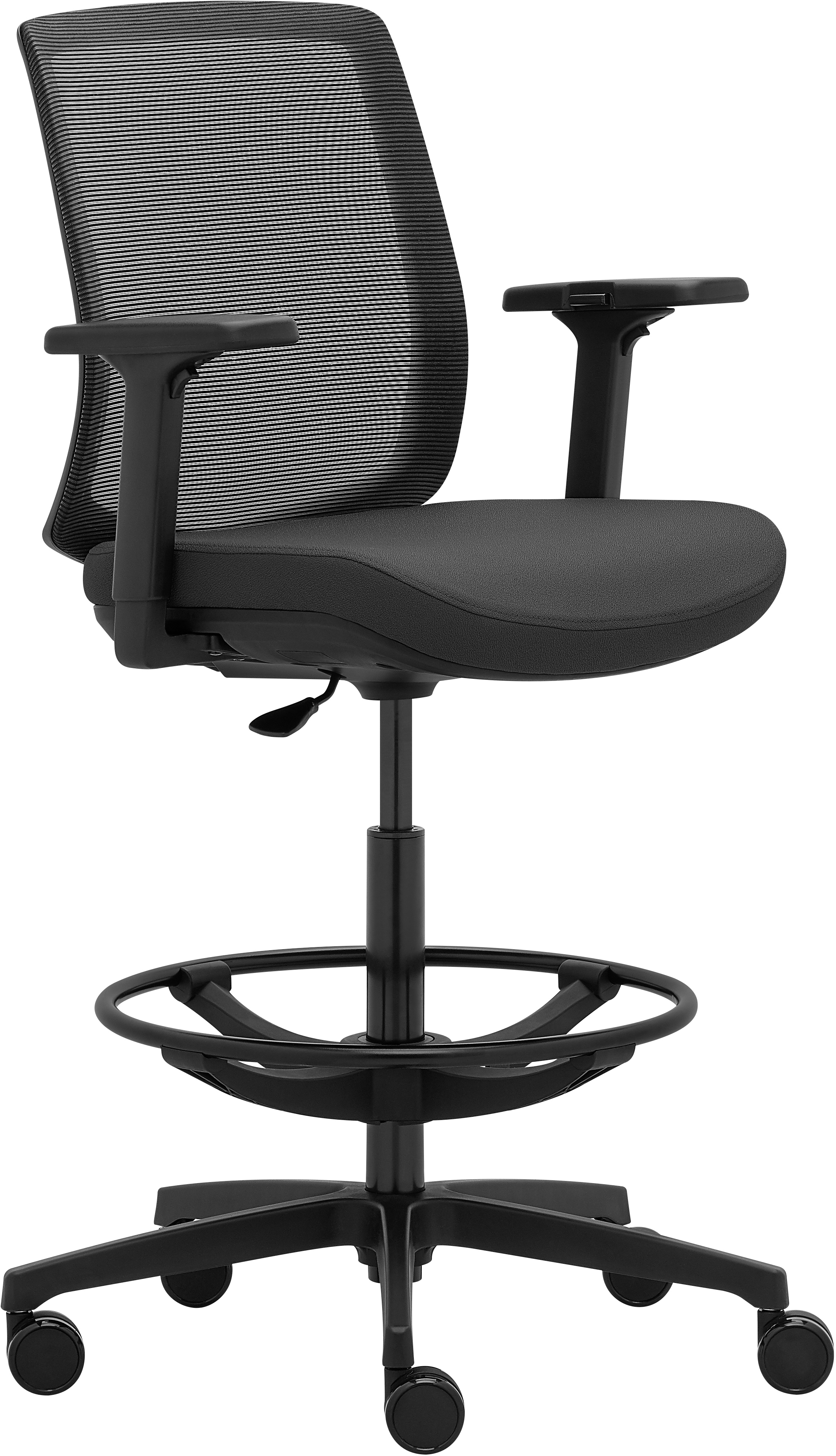 Adapt Extended Height Swivel Office Stool - Black