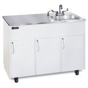Advantage S1D Portable Sink - White/Stainless Top - 48.25"W x 24.25"D x 38.25"H