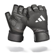 Adidas Wrist Wrap Training Gloves - Medium, Black