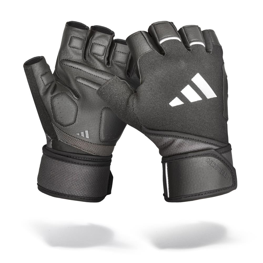 Adidas Wrist Wrap Training Gloves - Large, Black