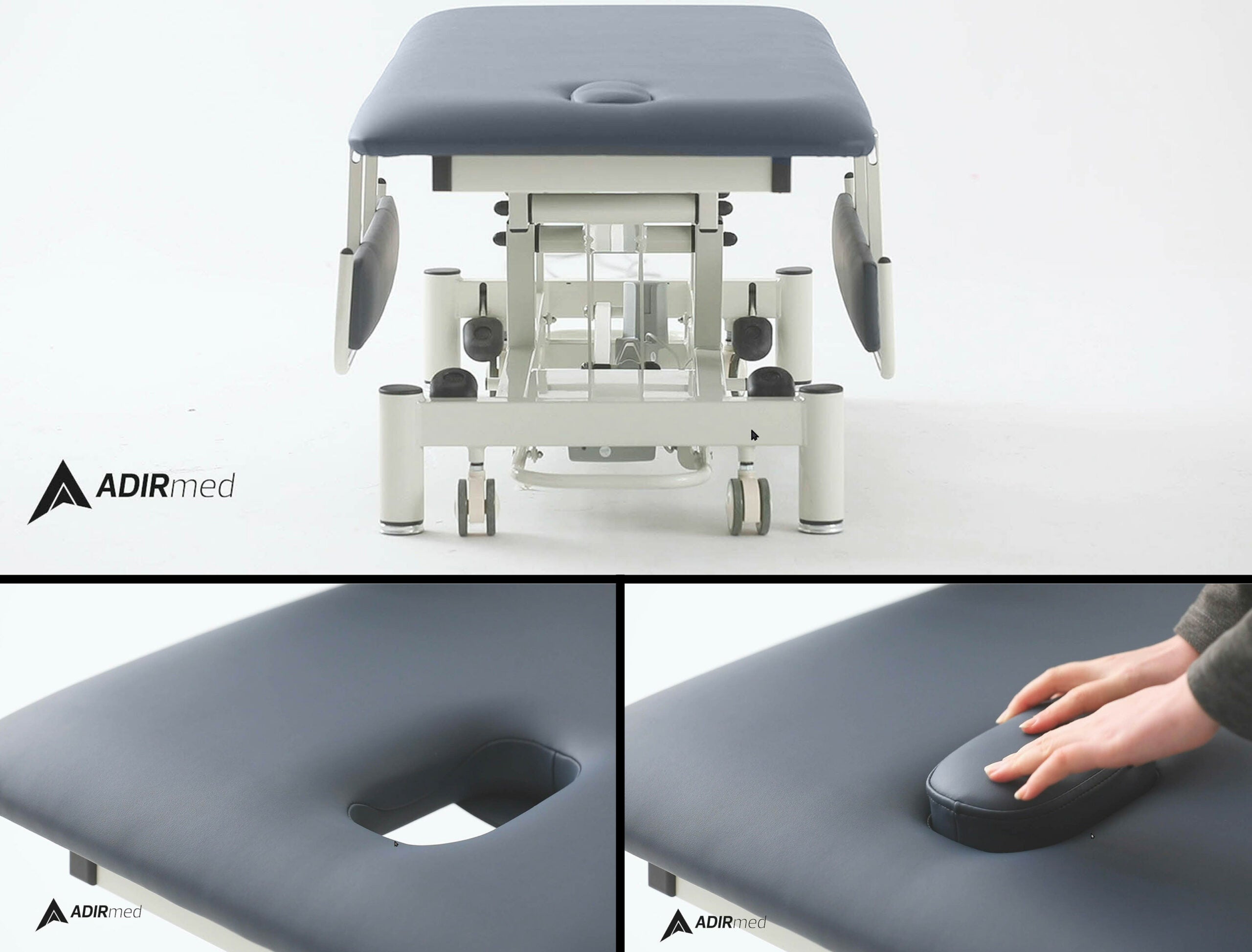 AdirMed 903-03 Antimicrobial Hi-lo Power Changing Table with Padded Side Rails