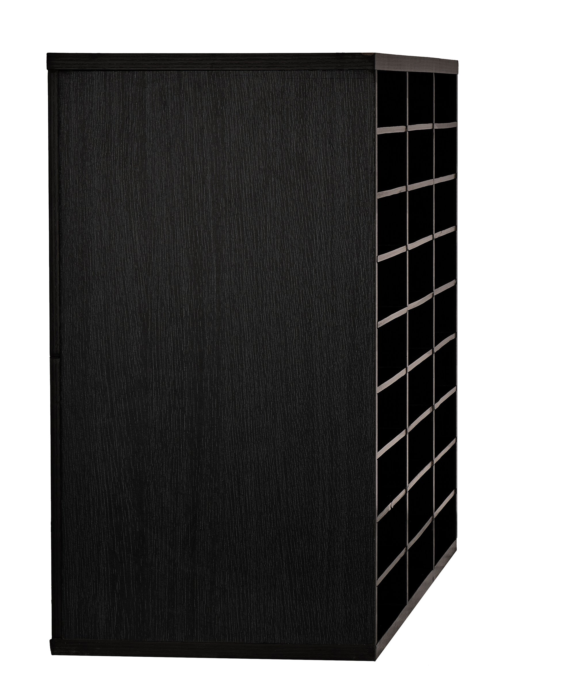 Wooden 27 Compartment Literature Orgnaizer, Black