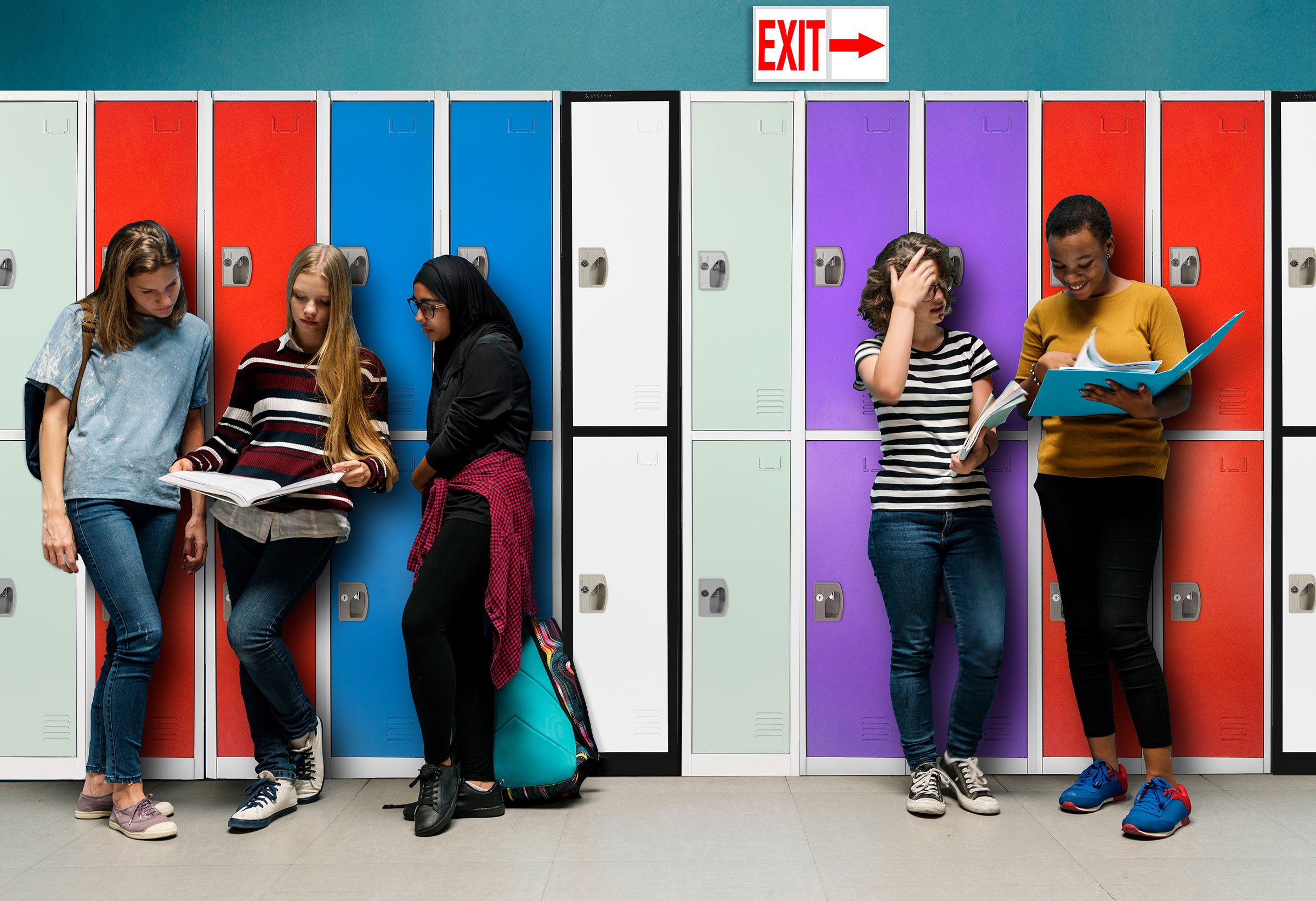 Large 2 Door Locker – Misty Green 4-Pack
