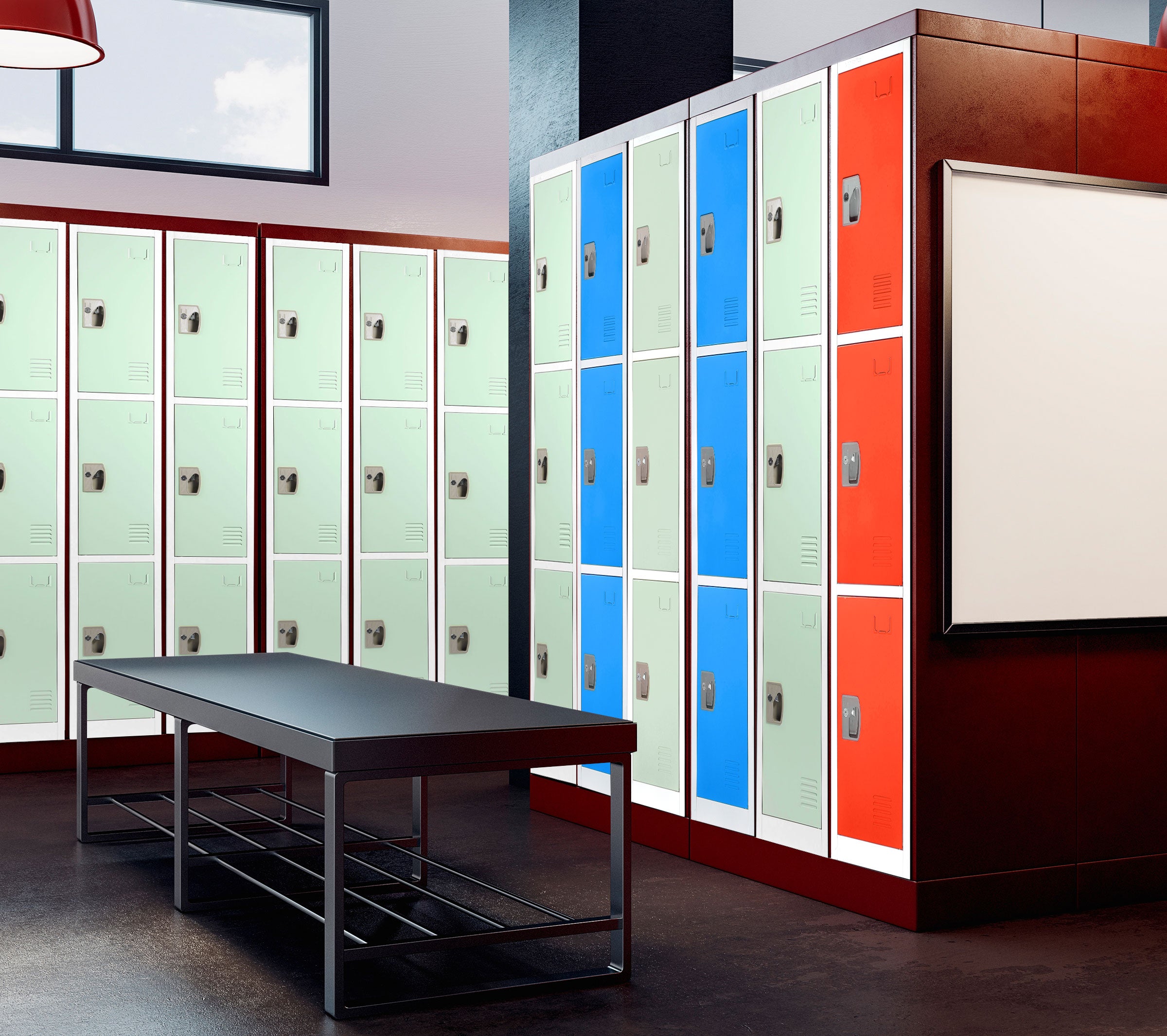 Large 3 Door Locker – Misty Green 2-Pack