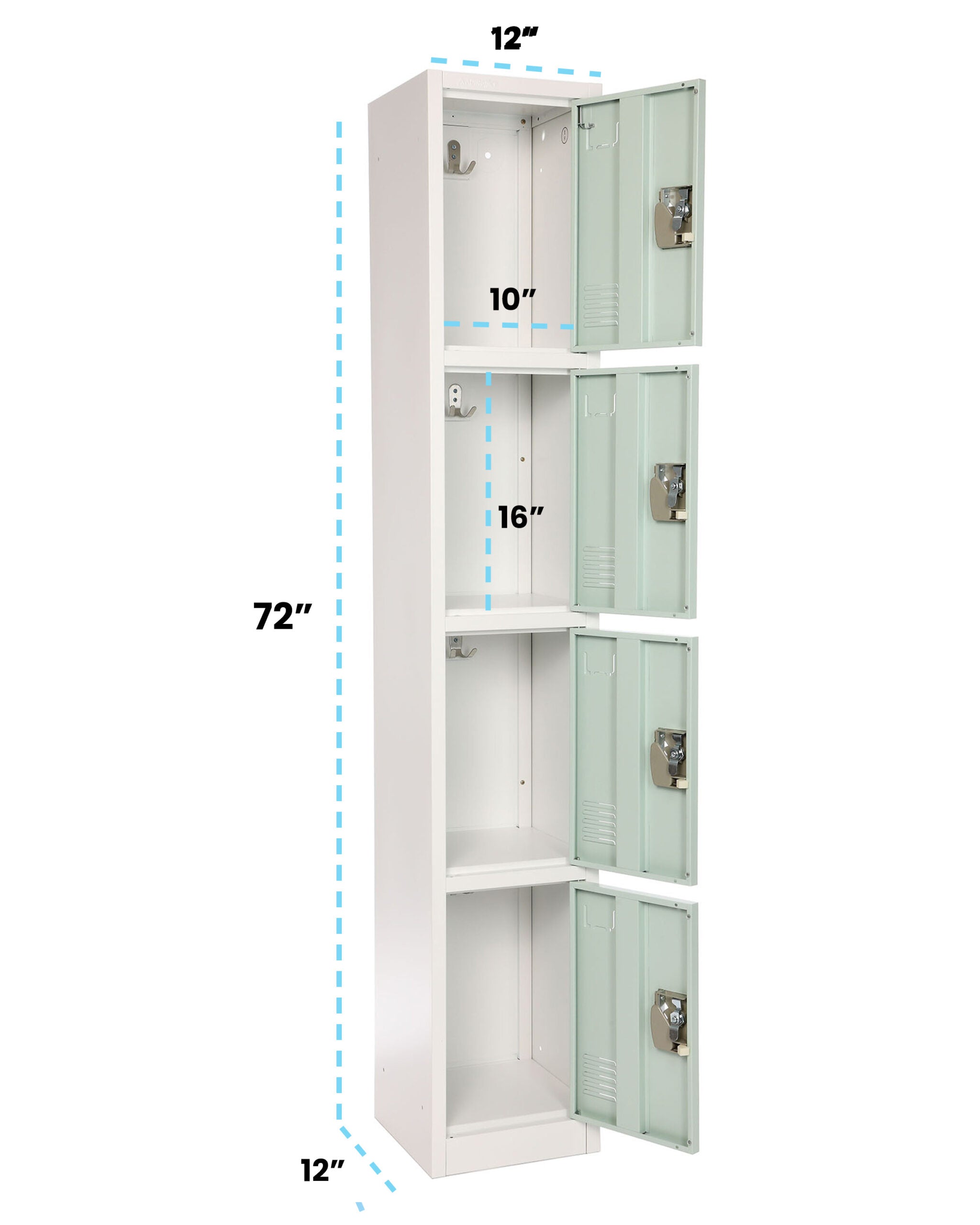 Large 4 Door Locker – Misty Green 2-Pack