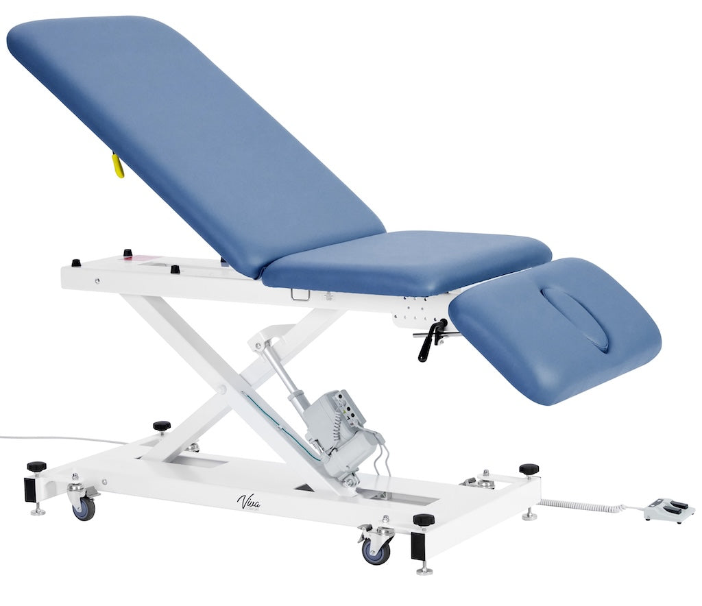 ADI903-21-SERIES Xro 3-Section Open Base Series Power Hi-Lo Exam Table with Top, Adjustable Backrest, and Leg rest