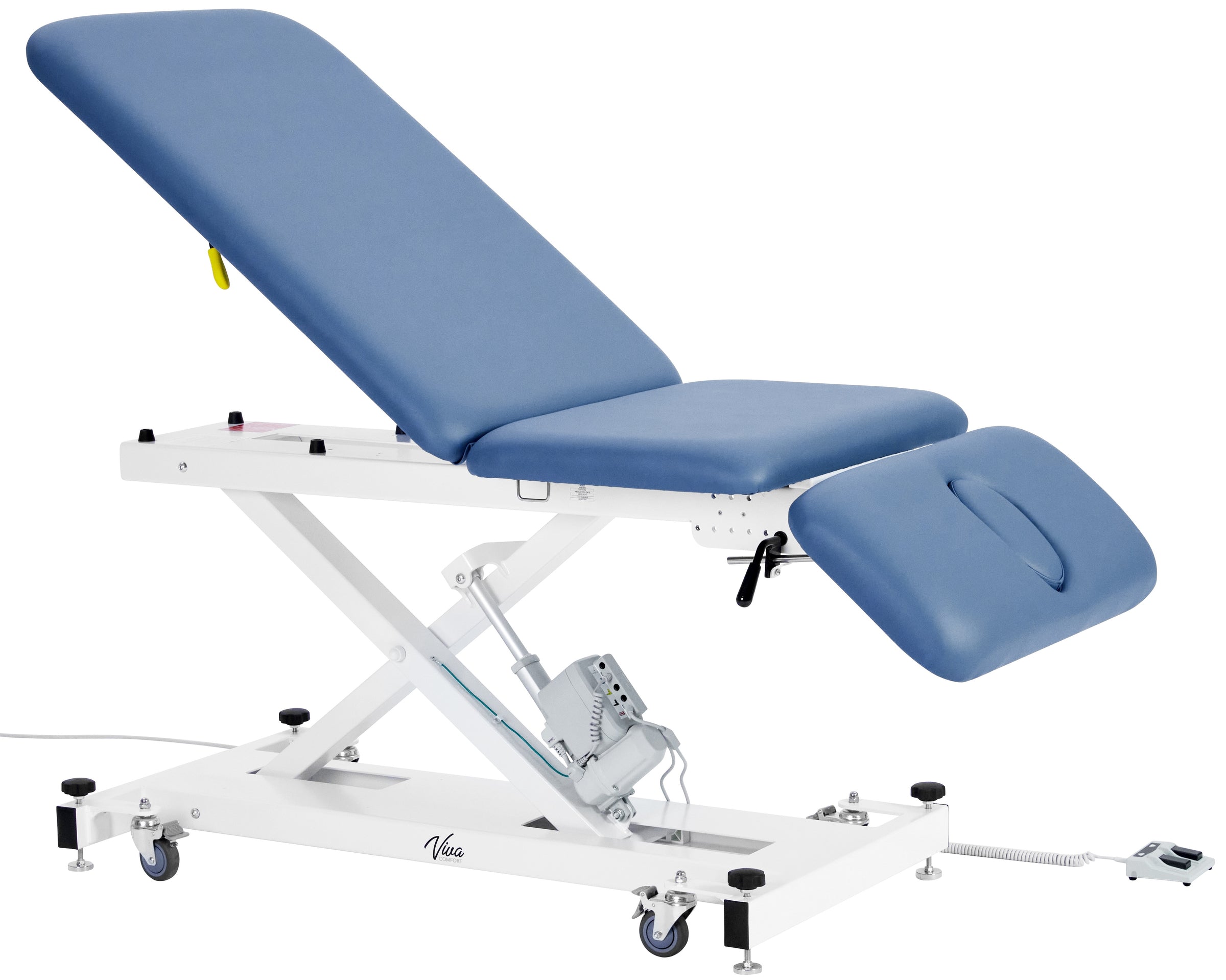 ADI903-21-SERIES Xro 3-Section Open Base Series Power Hi-Lo Exam Table with Top, Adjustable Backrest, and Leg rest
