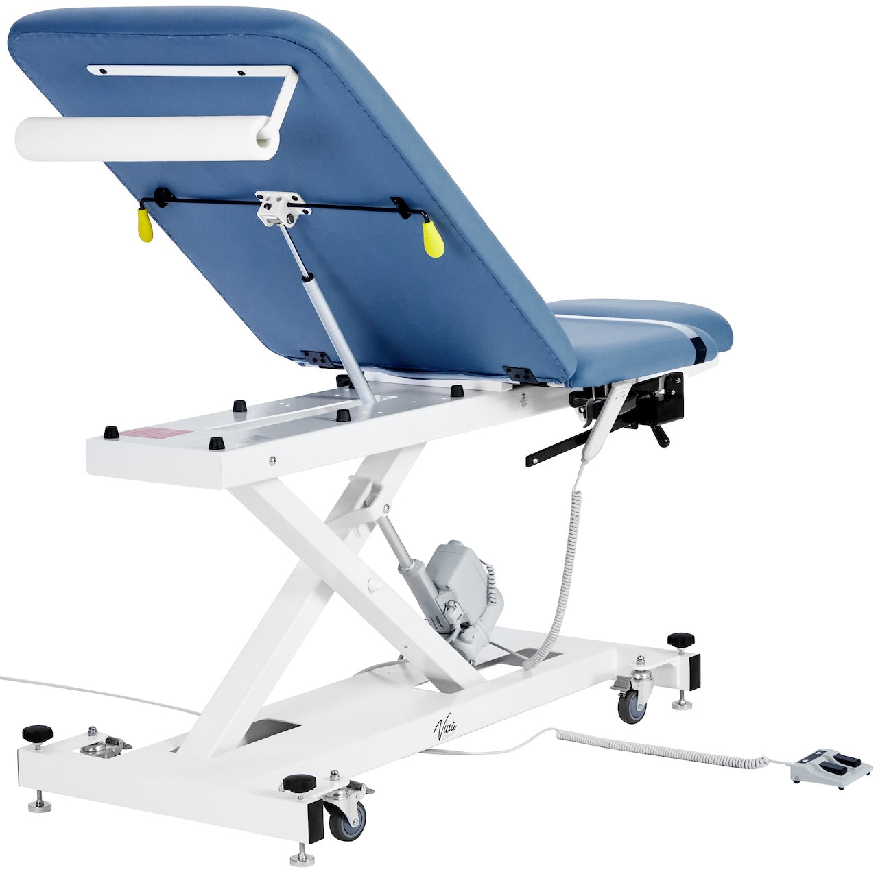 ADI903-22-SERIES Xro 3-Section Open Base Series Power Hi-Lo Exam Table with Stirrups and Leg Cushions