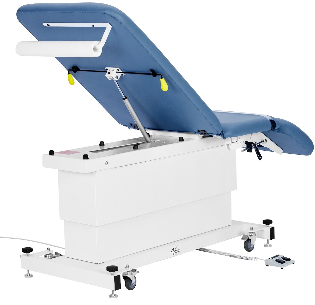 ADI903-23-SERIES: Xro 3-Section Shrouded Base Series Power Hi-Lo Exam Table (Adjustable Back, Leg-Rest & Antimicrobial Upholstery, Black)