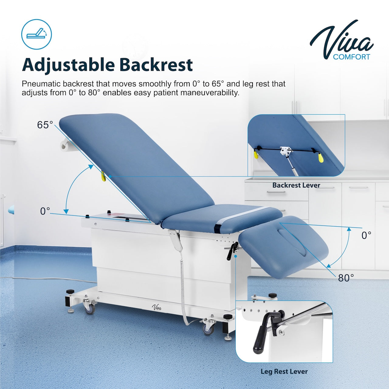 ADI903-23-SERIES: Xro 3-Section Shrouded Base Series Power Hi-Lo Exam Table (Adjustable Back, Leg-Rest & Antimicrobial Upholstery, Black)