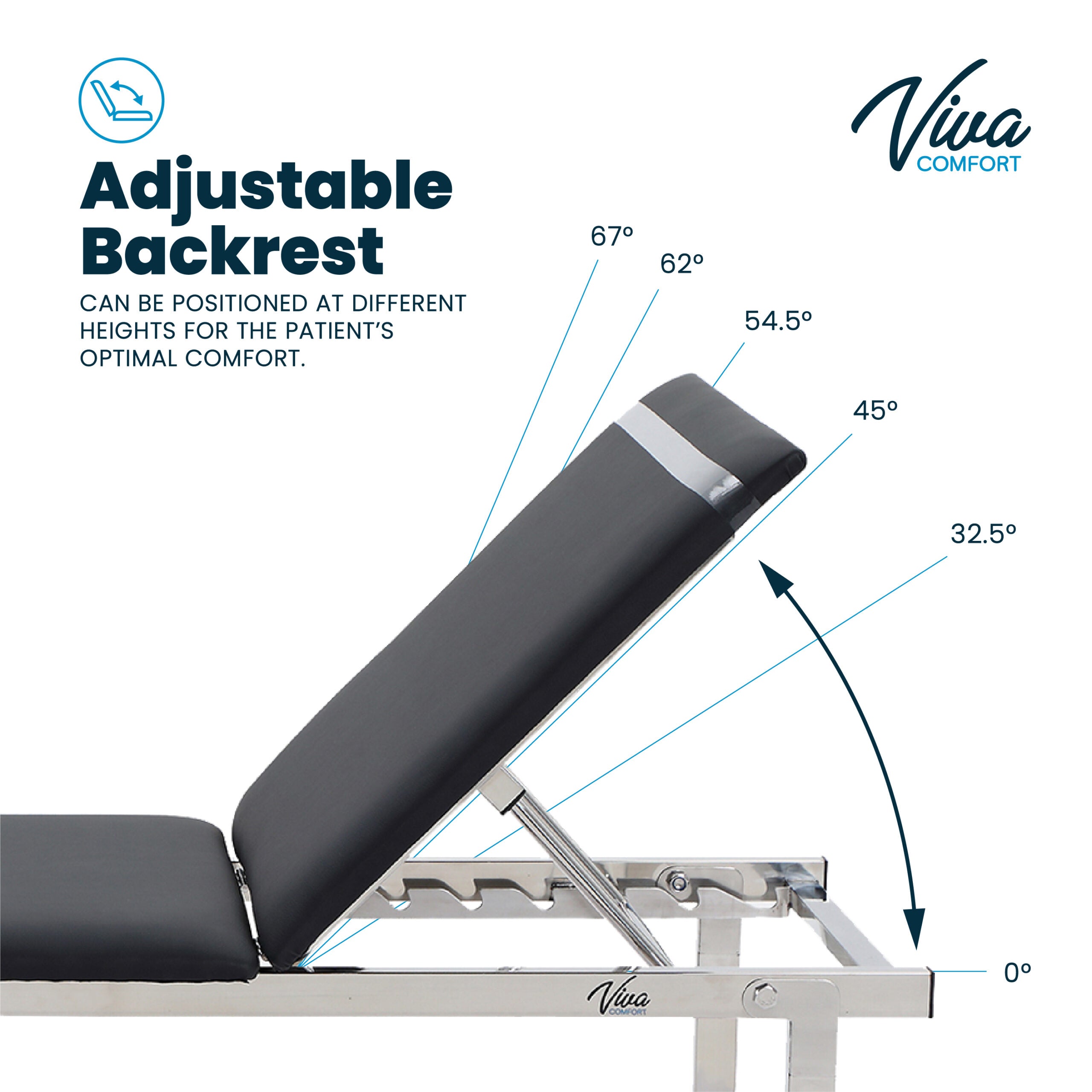 AdirMed Adjustable Exam Table with Paper Dispenser with Single Box Capacity Acrylic Glove Dispenser