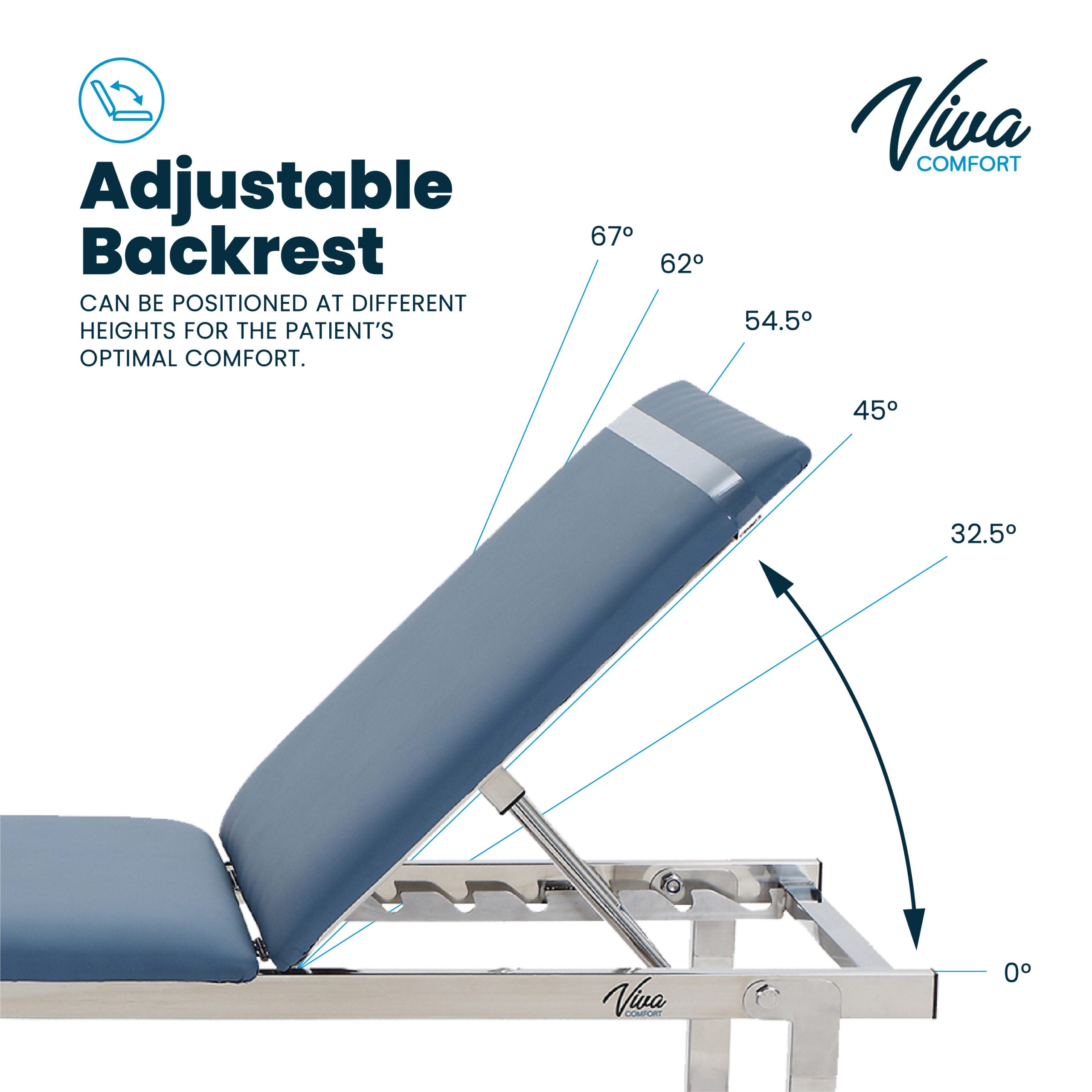 Adjustable Exam Table with Paper Dispenser