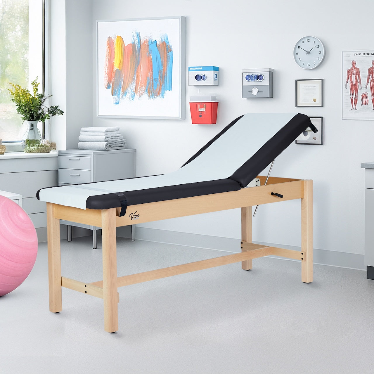 Aristo H-Brace Table，27'',Tilted Mattress,Black