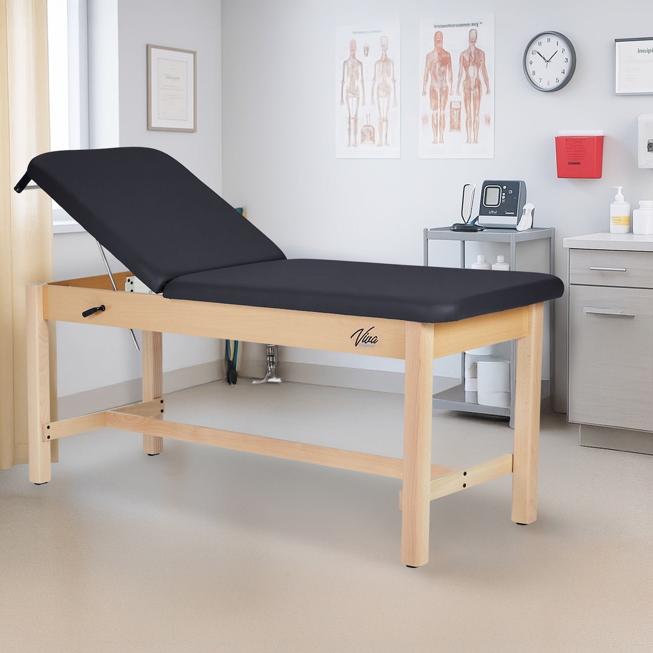 Aristo H-Brace Table，27'',Tilted Mattress,Black