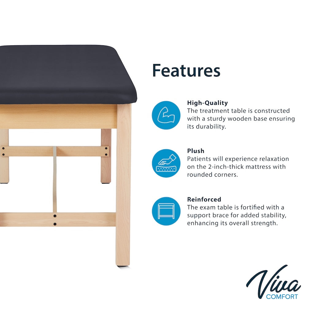 Aristo H-Brace Table，27'',Flat Mattress,Black